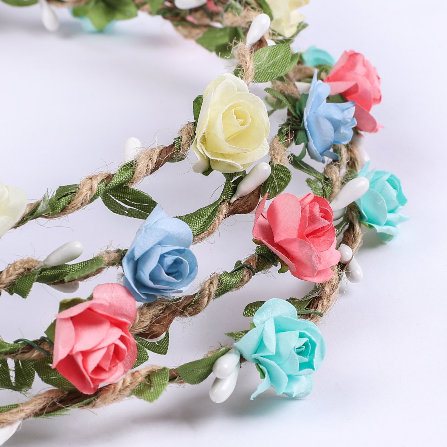 Whaline 4 Pcs Flower Crown Garland Headbands
