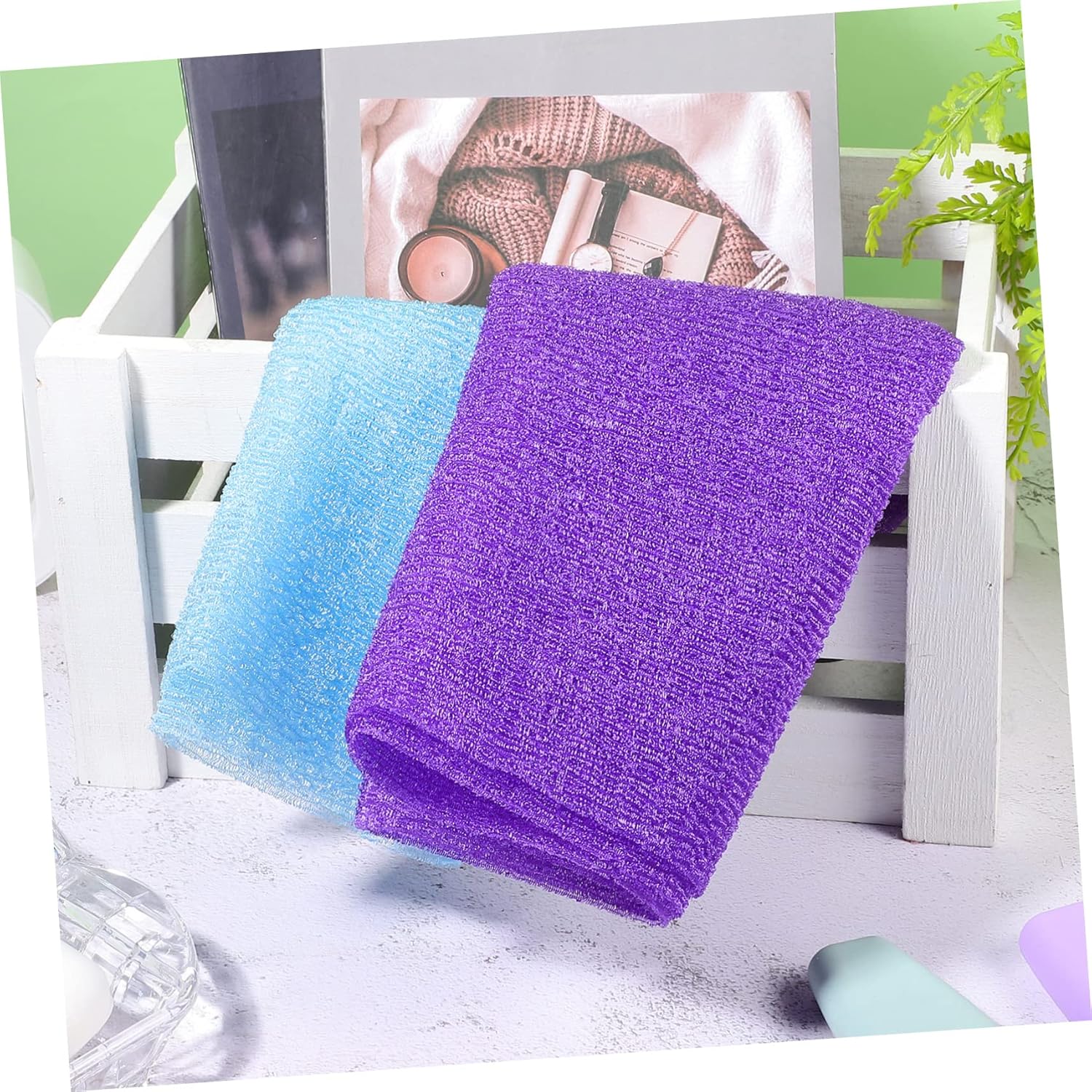 VINTORKY Exfoliating Nylon Washcloths for Shower