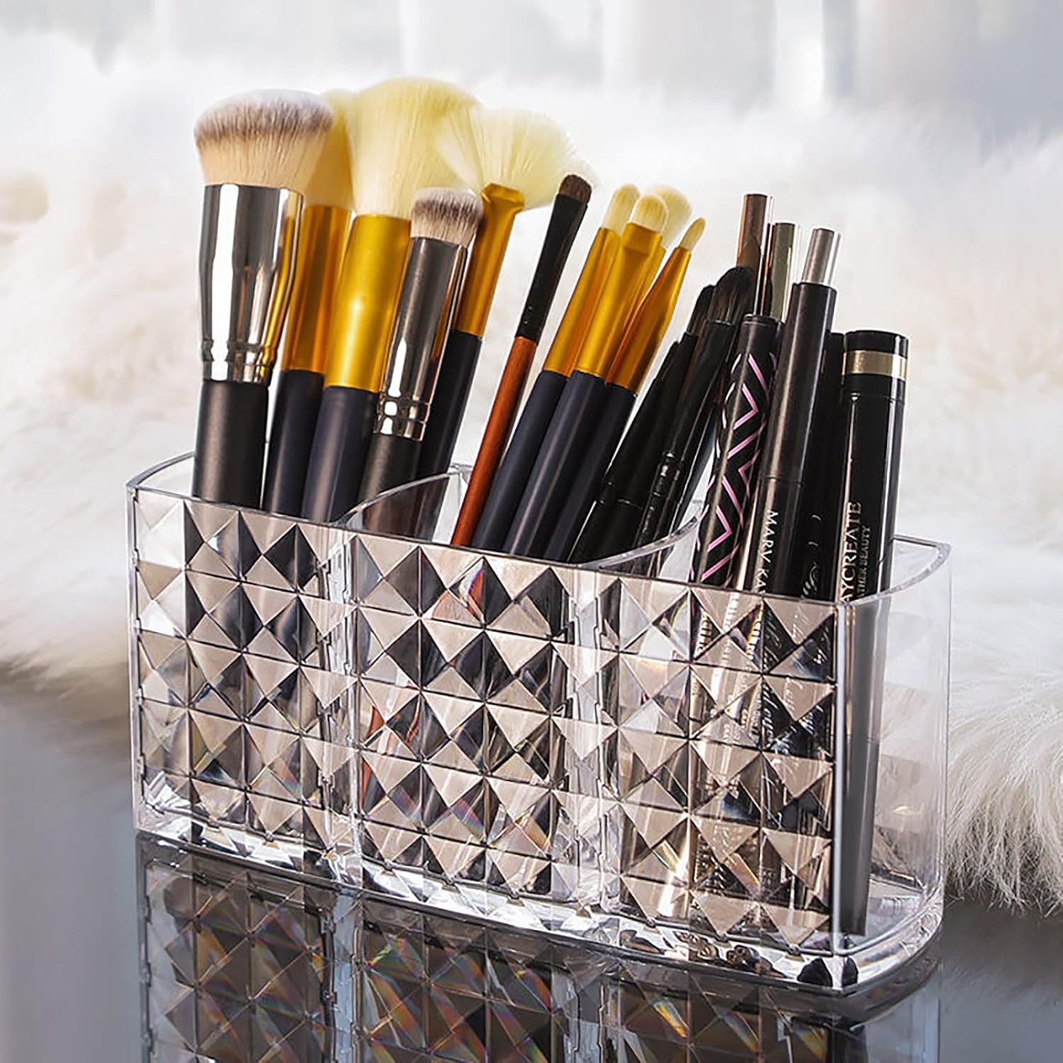 Large Capacity Makeup Storage Organizer for Vanity Countertop