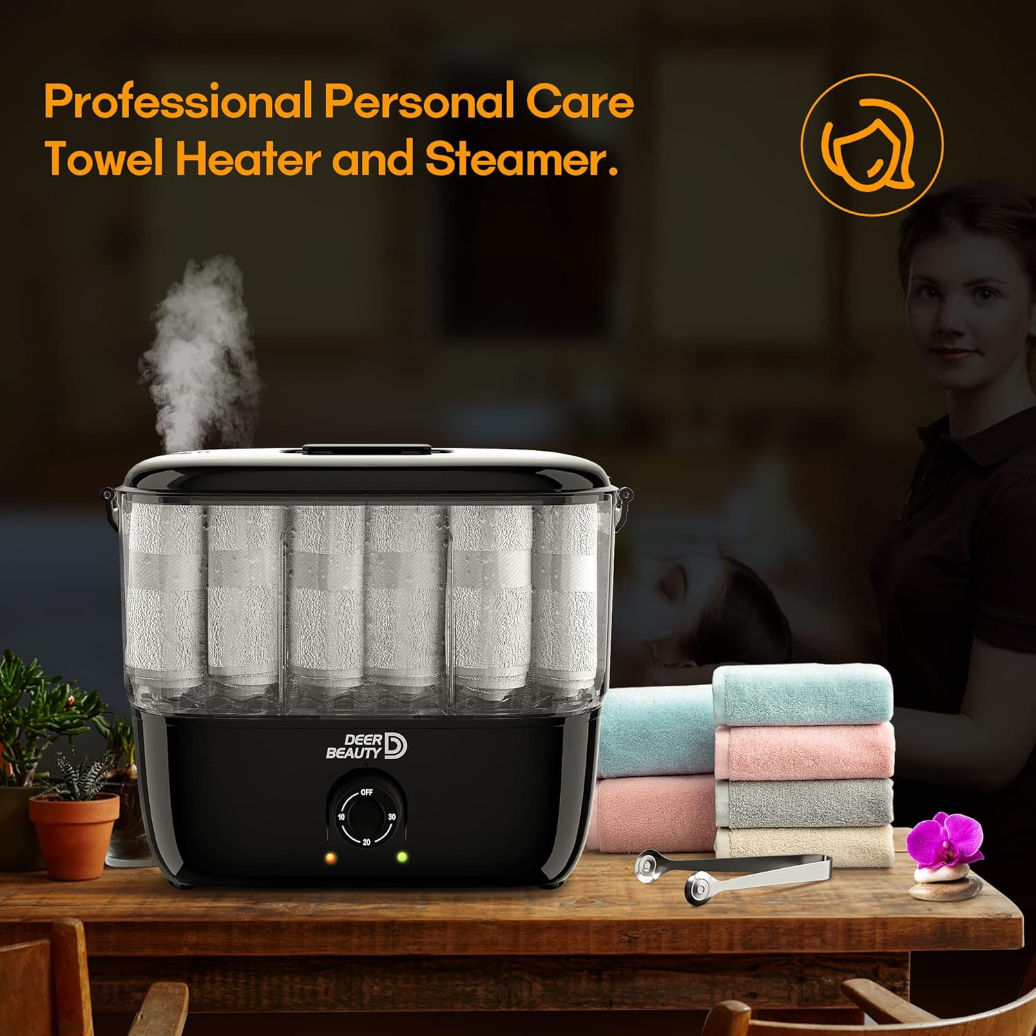 DEER BEAUTY Towel Steamer Hot Towel Warmer for Salon Spa and Home