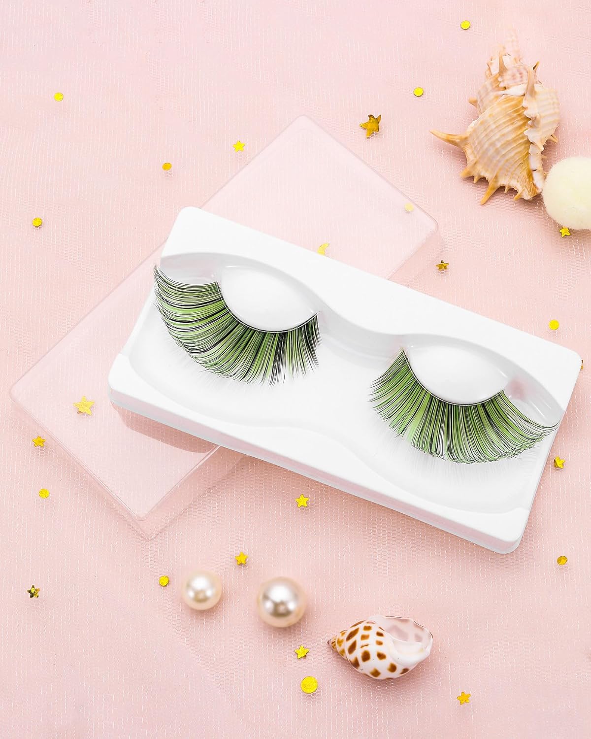 Outopen Green Halloween 22mm False Lashes