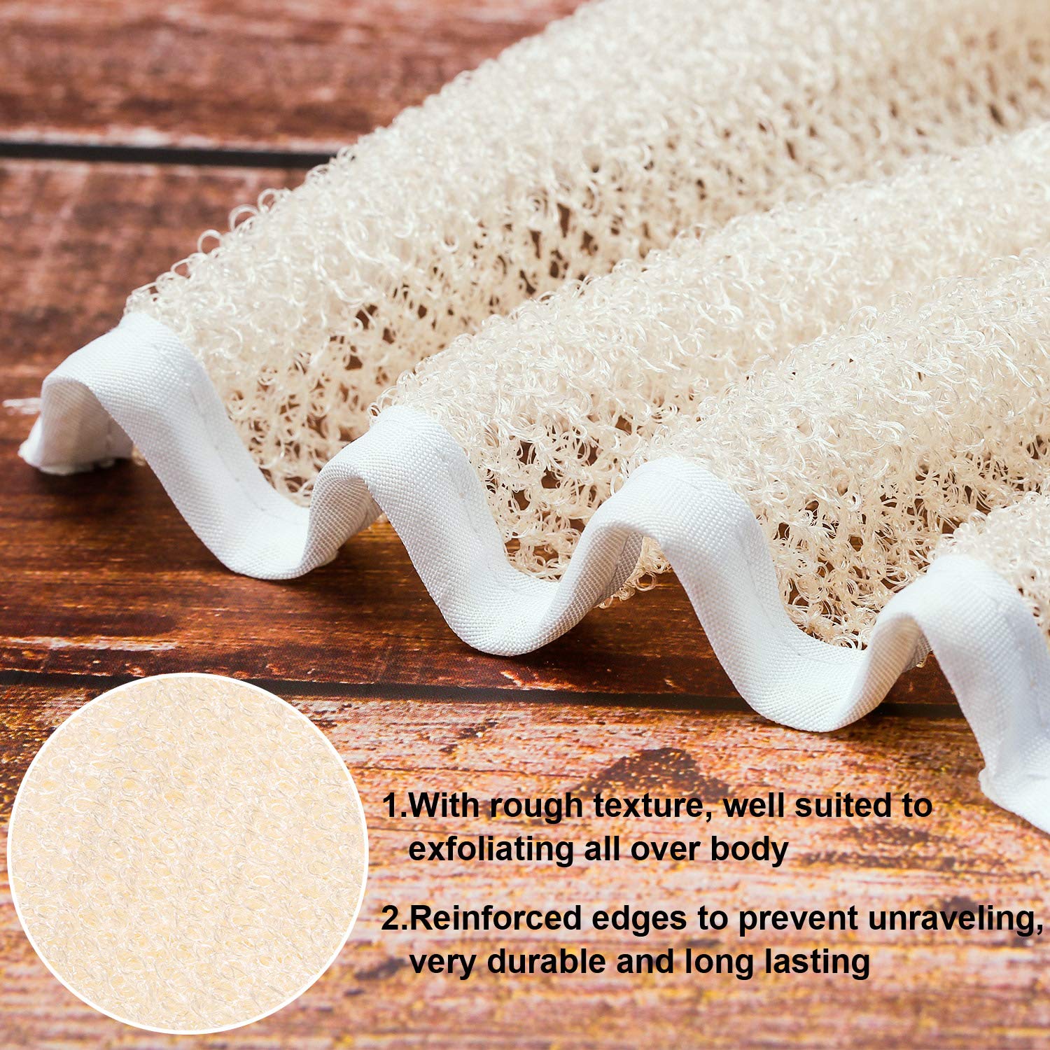 Tatuo 5 Pcs Exfoliating Scrub Wash Cloths for Face and Body