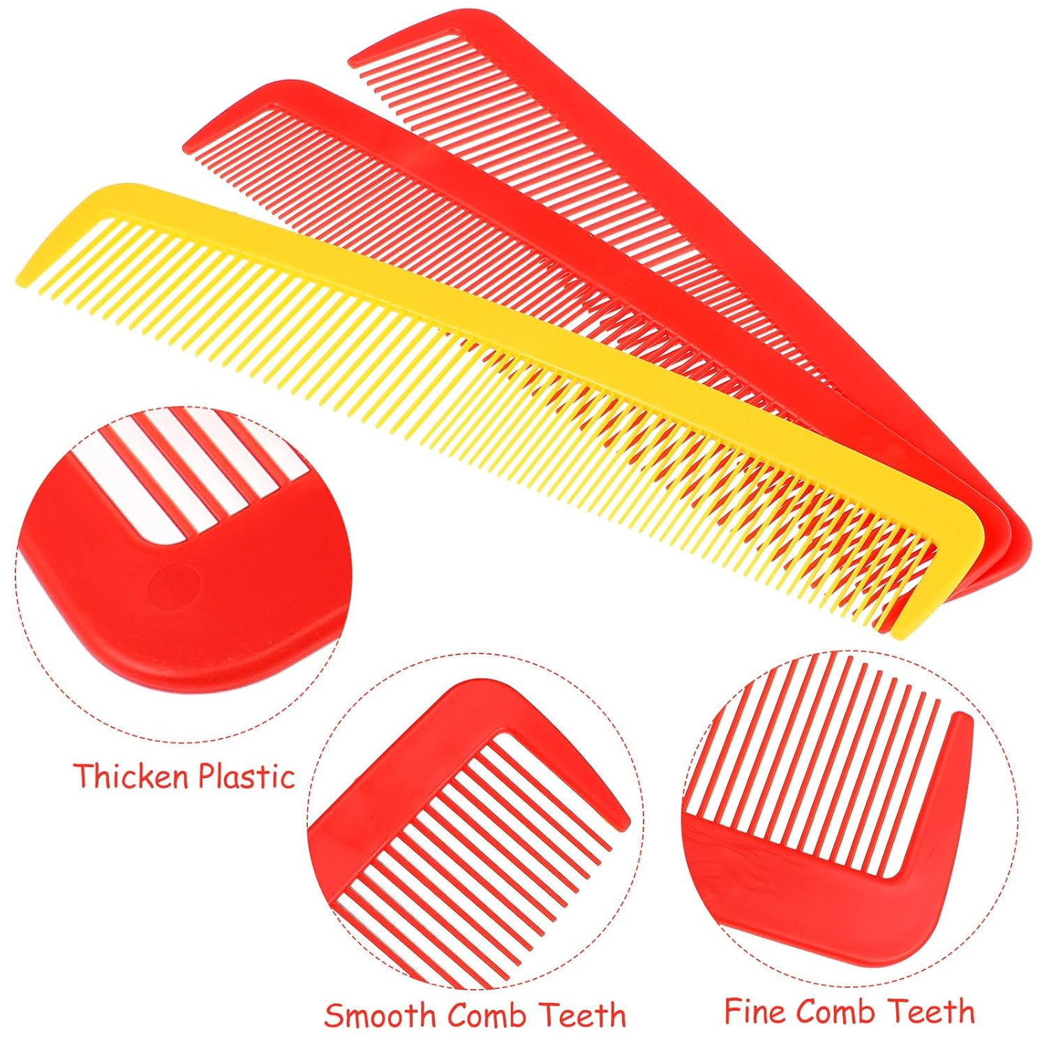 Ipetboom Giant Hair Combs 3 Pcs - Halloween Costume Props and Barber Tools