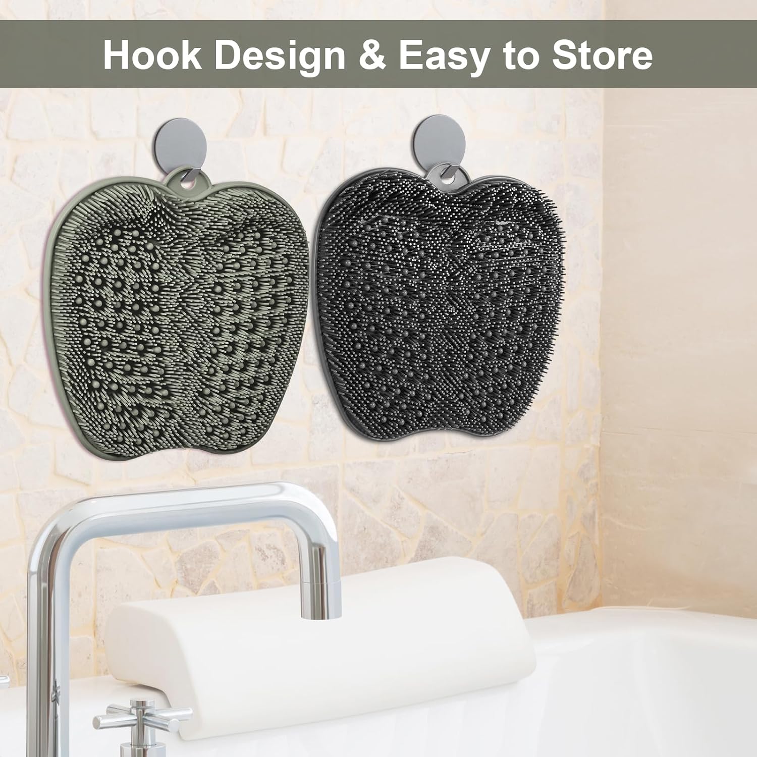 BESKAR Foot Scrubber Mat with Non-Slip Suction Cups