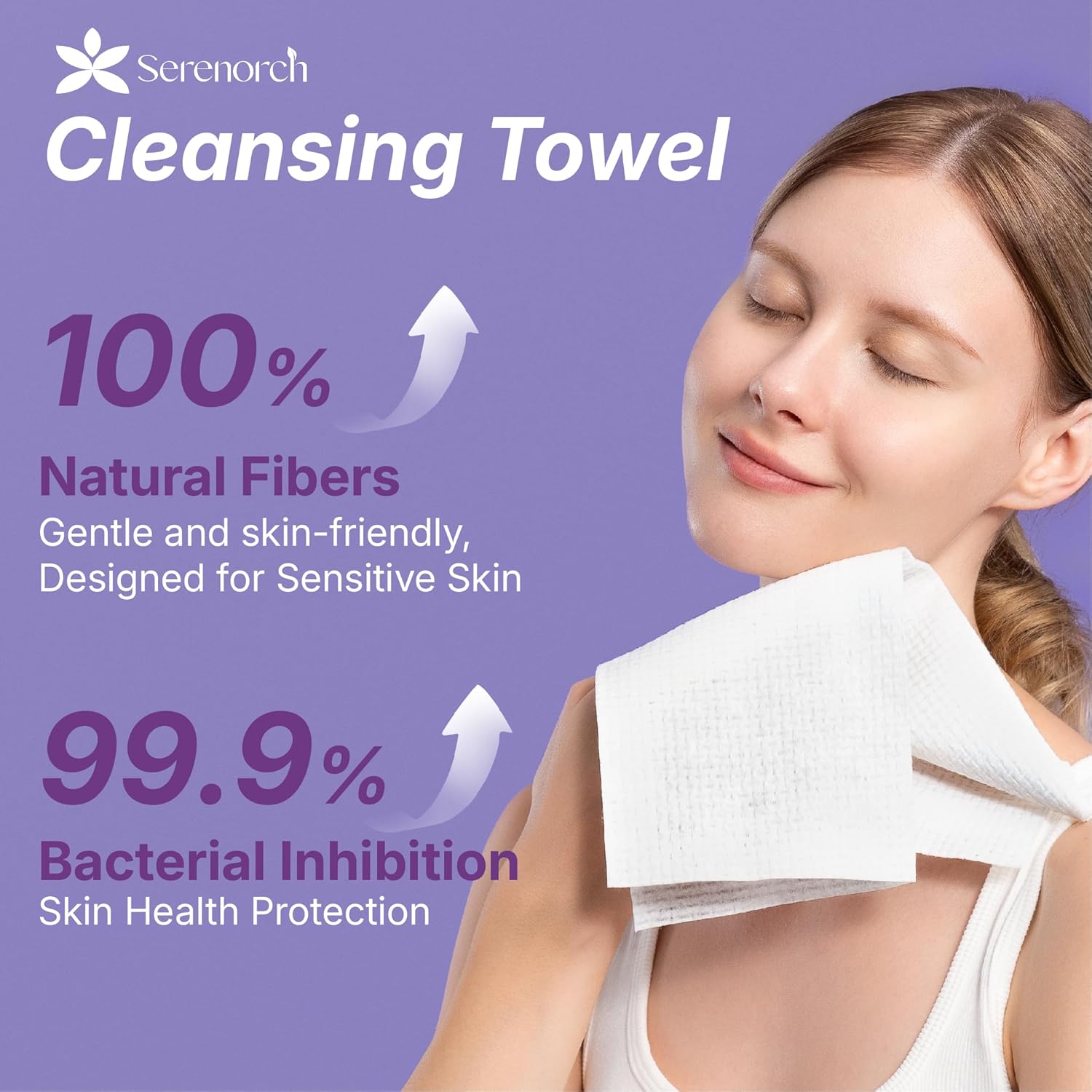 Serenorch Disposable Face Towelettes 10x12 50 Count
