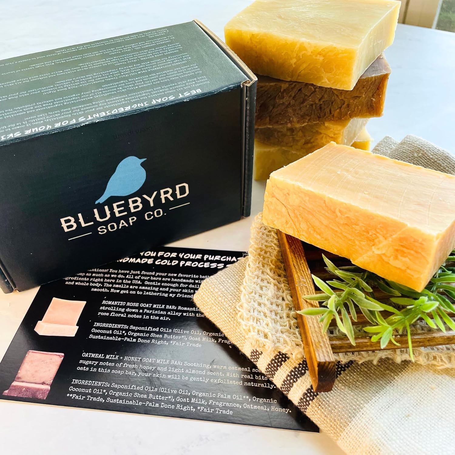 Bluebyrd Goat Milk Soap Set of 5 Bars
