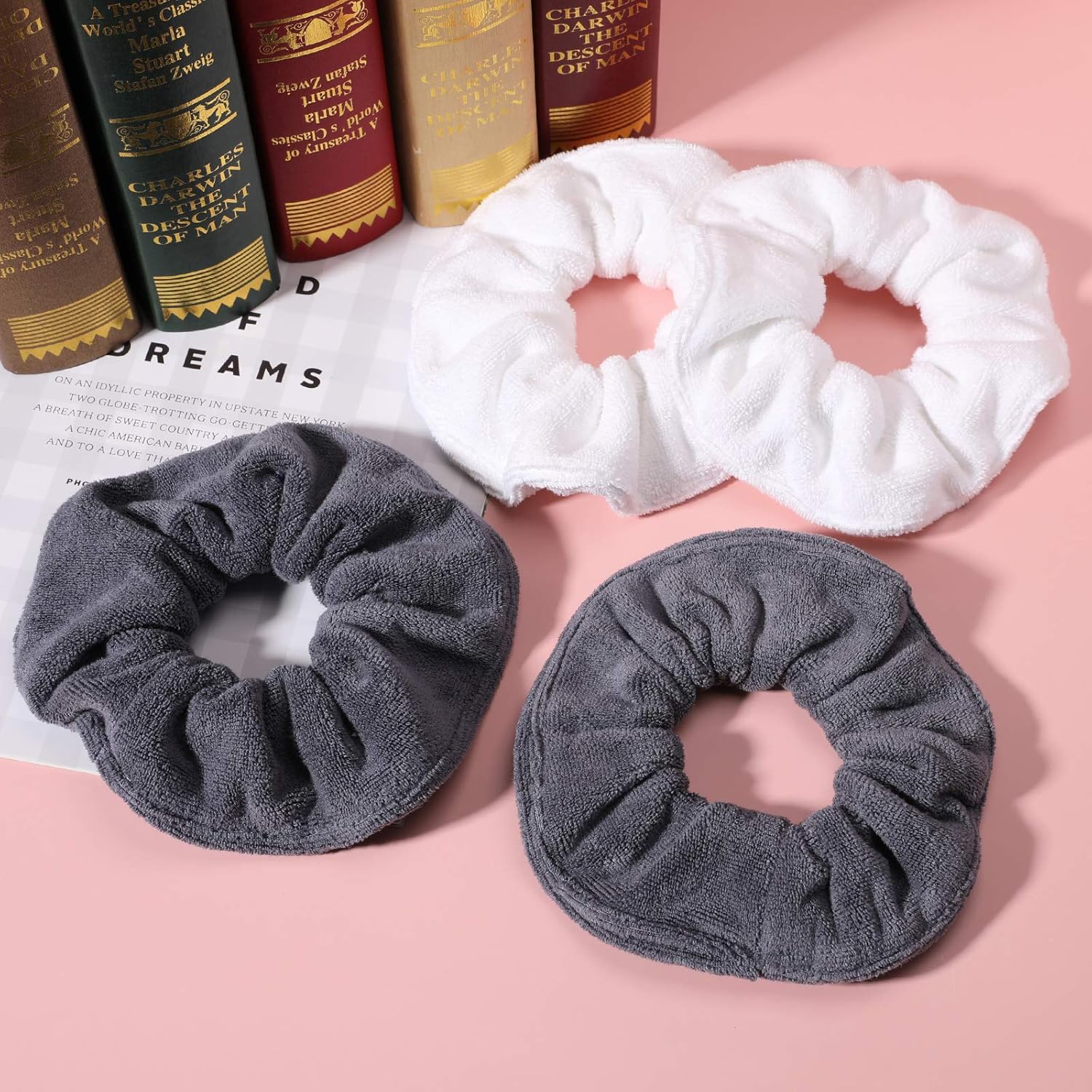 IVARYSS Super Absorbent Microfiber Towel Scrunchies 4PCS