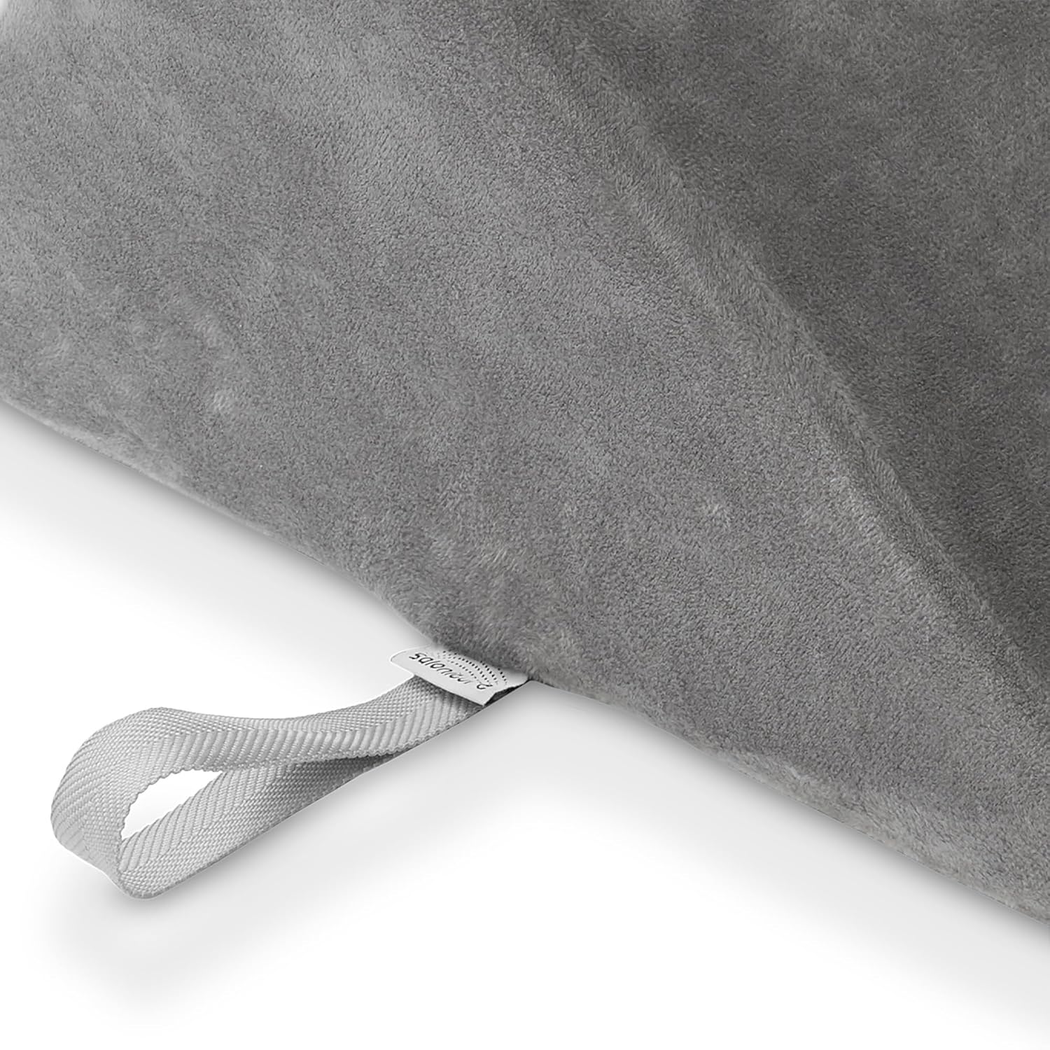 Saloniture Triangle Wedge Massage Table Bolster Pillow - Gray Velour
