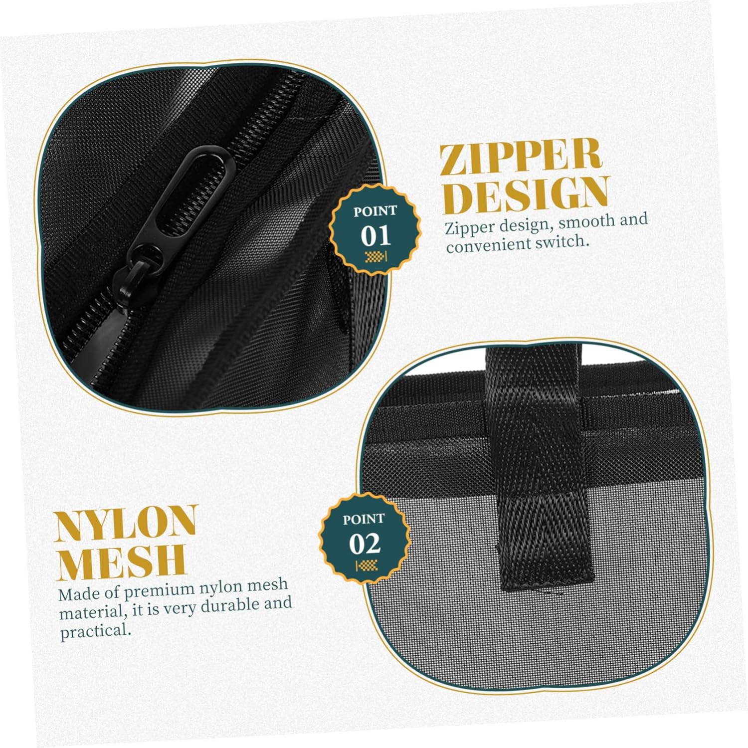 Mobestech Portable Mesh Shower Organizer Bag for Toiletries and Travel