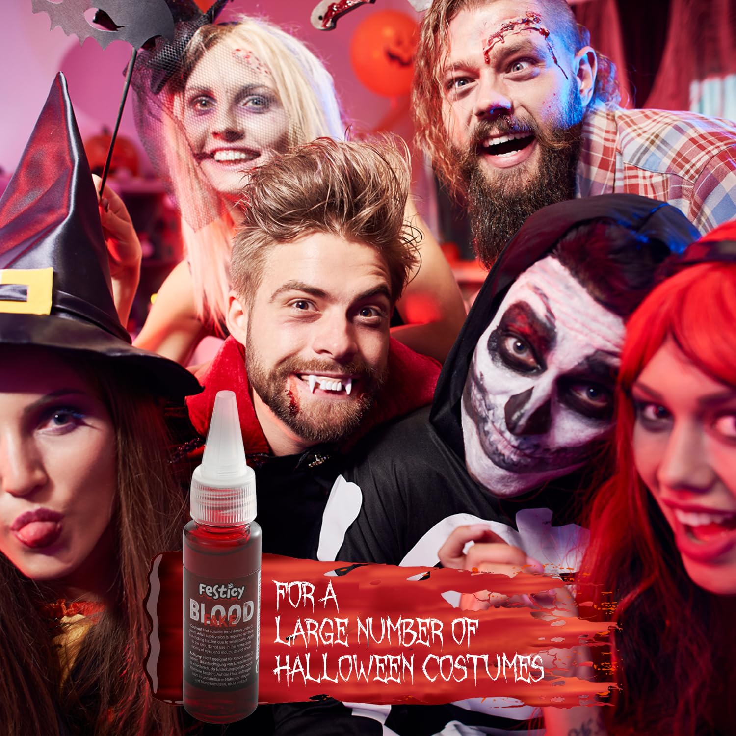 Festicy Premium Fake Blood for Halloween Carnival 1