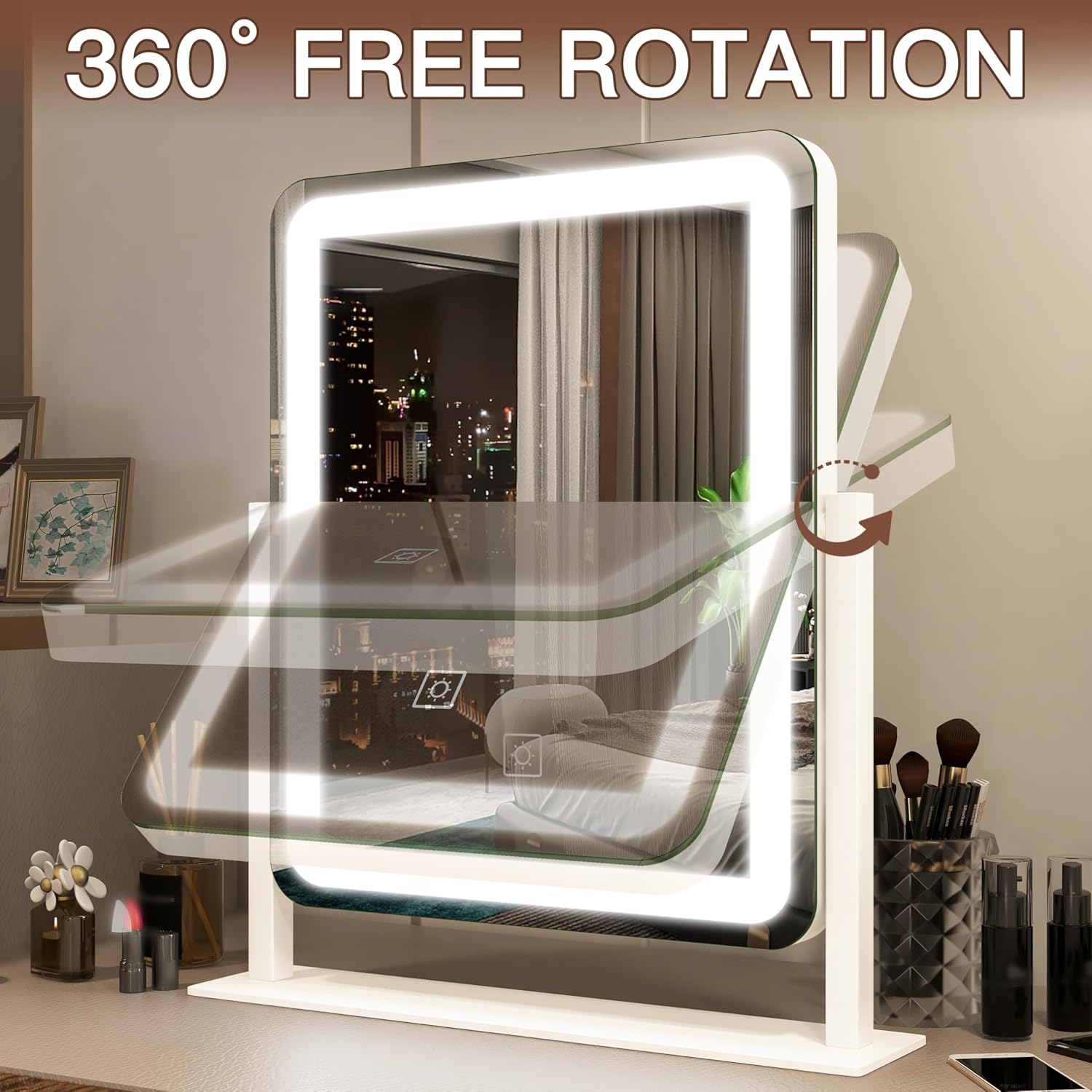 FENNIO Vanity Mirror with LED Lights and Touch Control 1