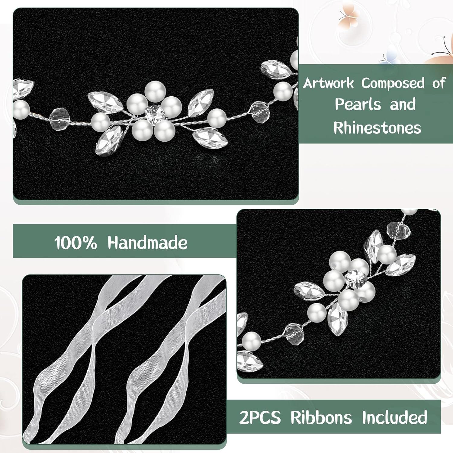 Flower Girl Headpiece with Pearls and Diamonds