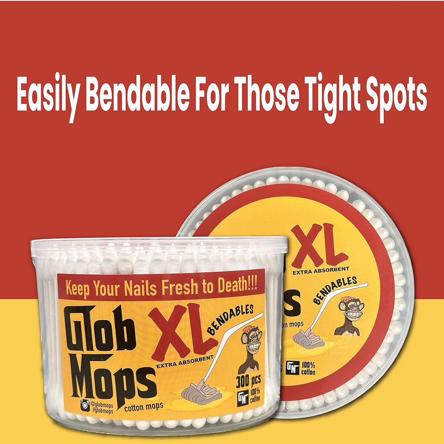 Glob Mops Bendable Cotton Swabs 6-Pack