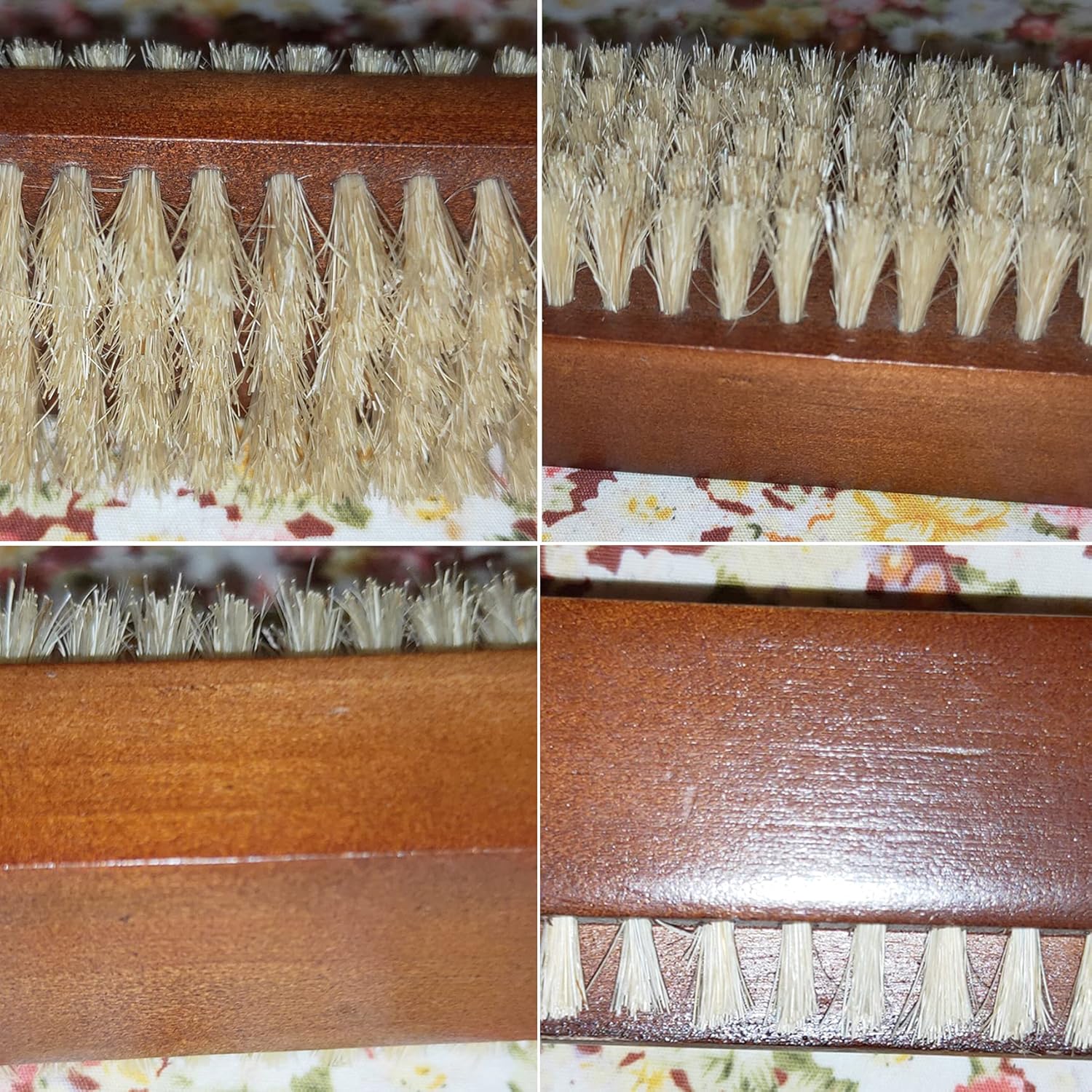 Coralpearl Wooden Nail Brush Cleaner Rosewood Two Sided
