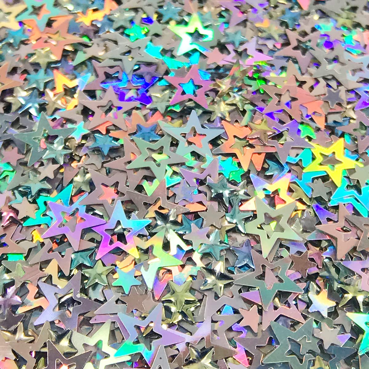 Electric Bliss Beauty Star Glitter Holographic Silver 15g
