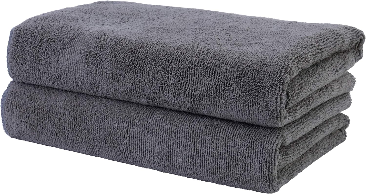 POLYTE Quick Dry Lint Free Microfiber Salon Towel 20x40 in 2 Pack