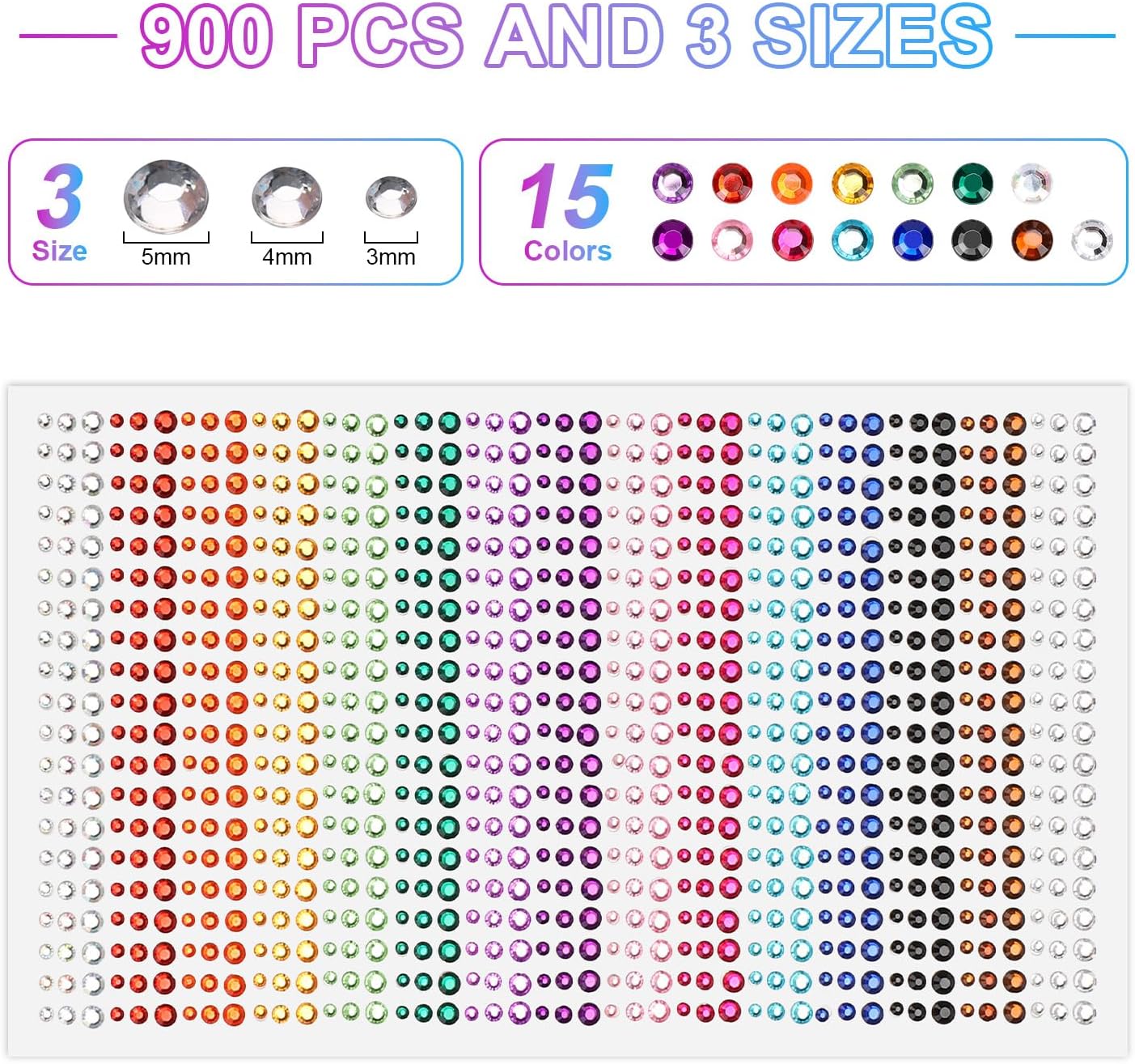 Etercycle Face Gems Self Adhesive for Festivals