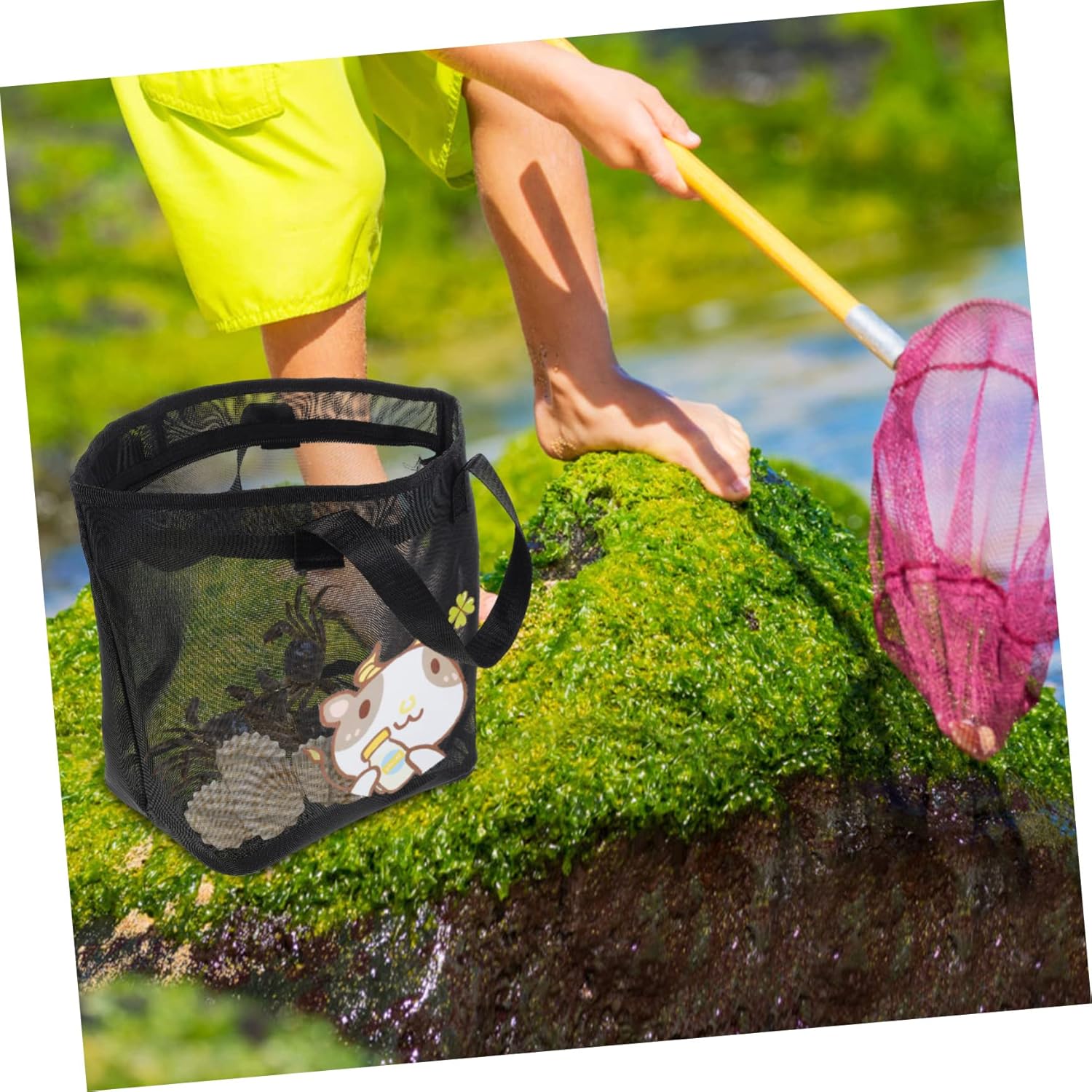 Nylon Mesh Toiletry Bag - Portable Shower Organizer