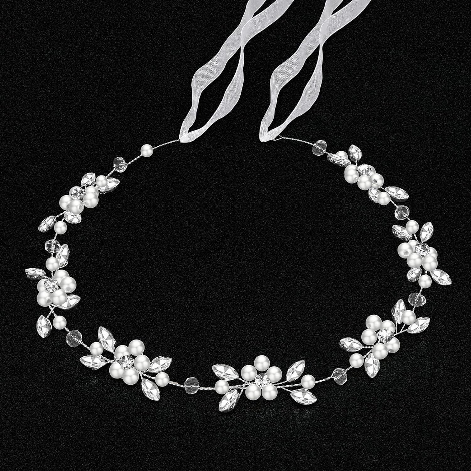 Flower Girl Headpiece with Pearls and Diamonds