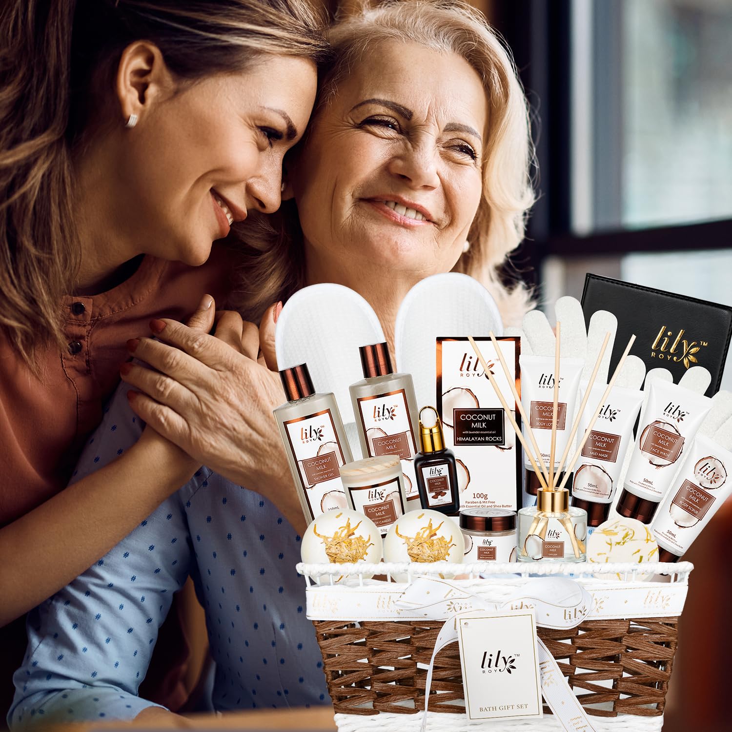LILY ROY 18Pcs Spa Gift Basket Set for Women Men