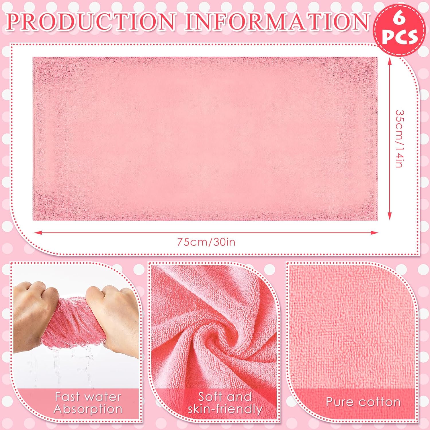 Patelai 6-Piece Kids Foot Spa Kit for Girls Pink