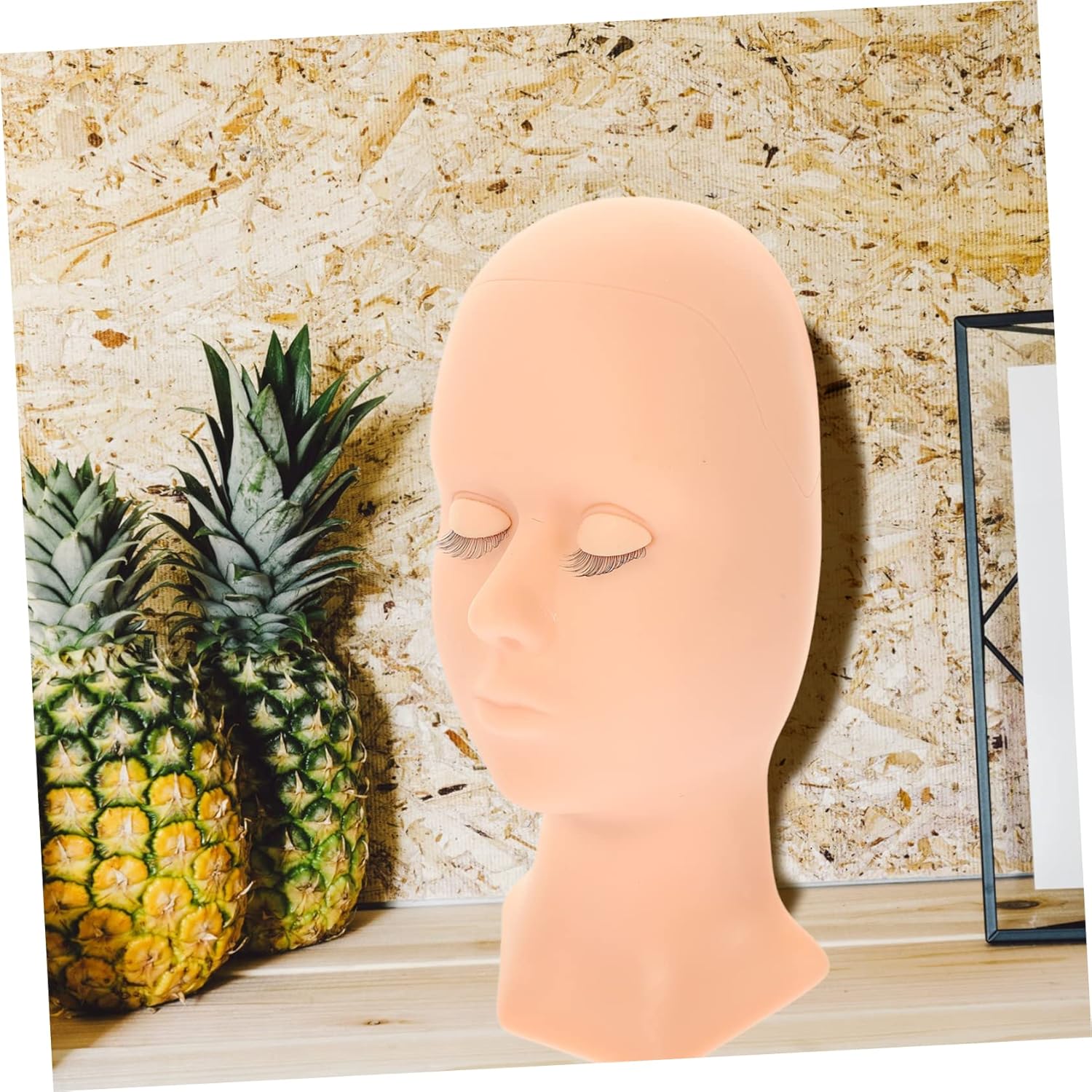Balacoo Realistic Makeup Practice Silicone Mannequin Head with Removable Eyelids