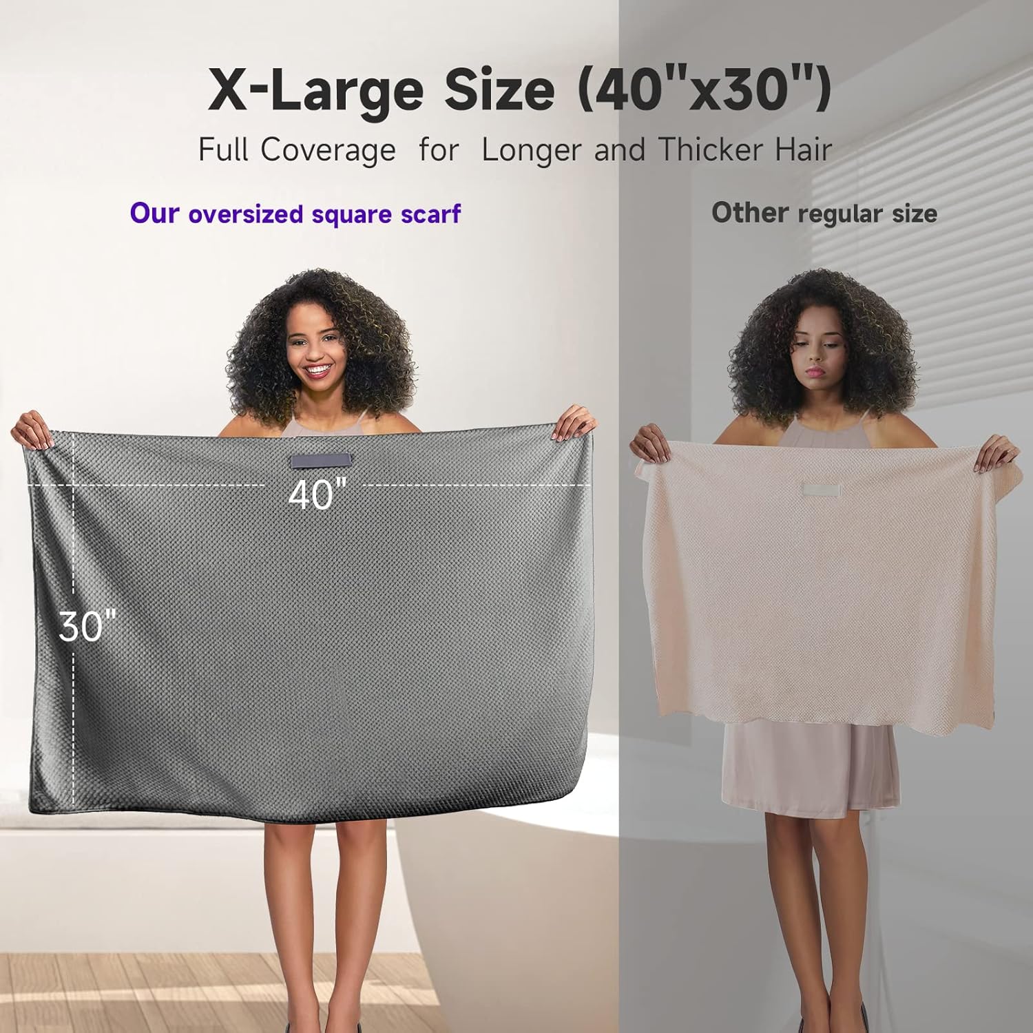 Umisleep Extra Large Microfiber Hair Towel for Women