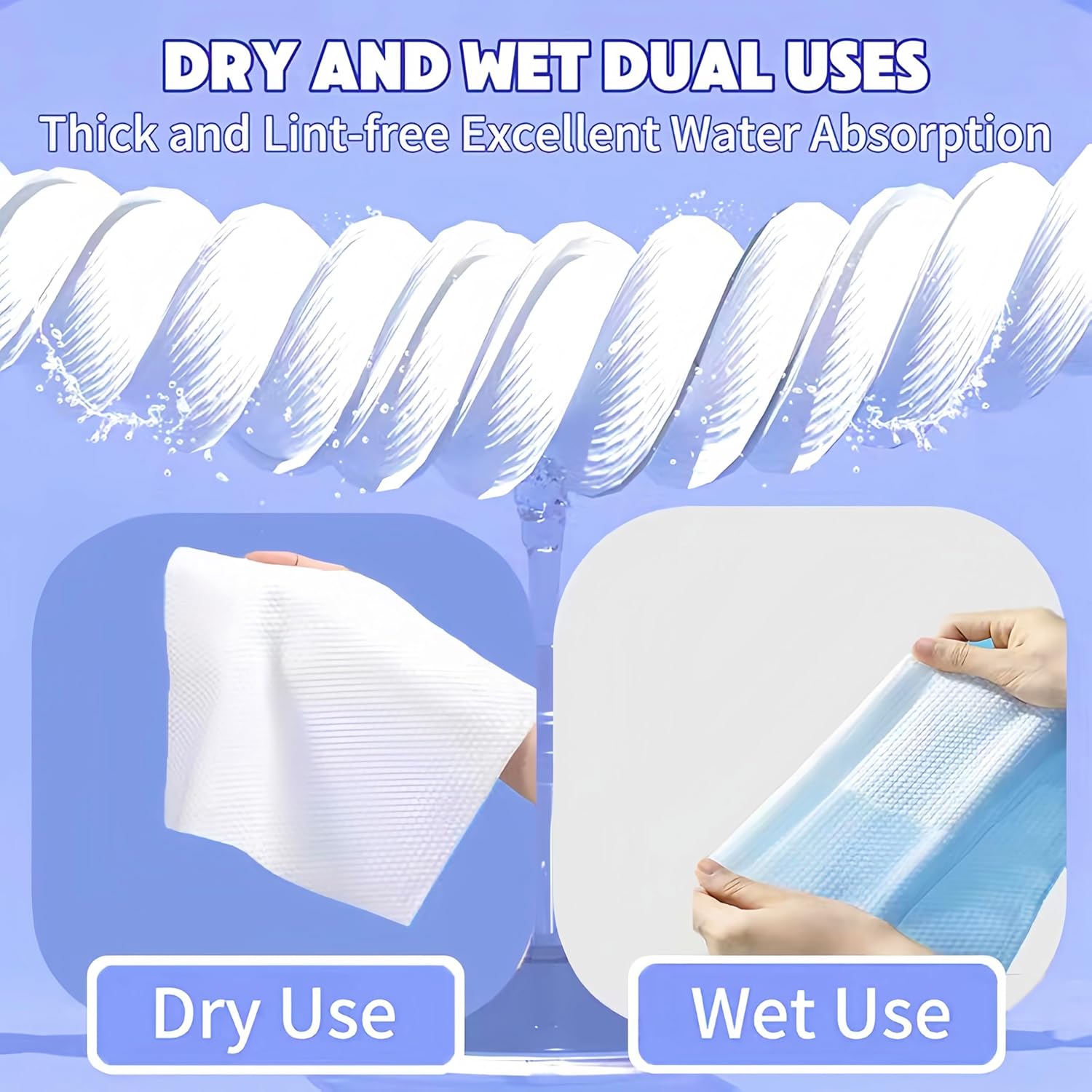 KeeiZoes 300 Count Disposable Face Towels
