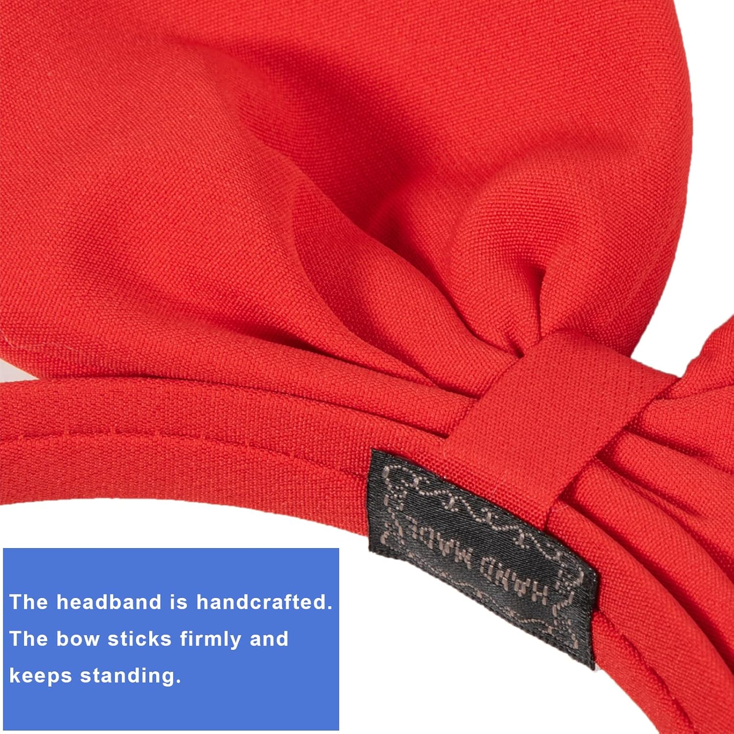 CHuangQi Red Bow Headband for Women Girls
