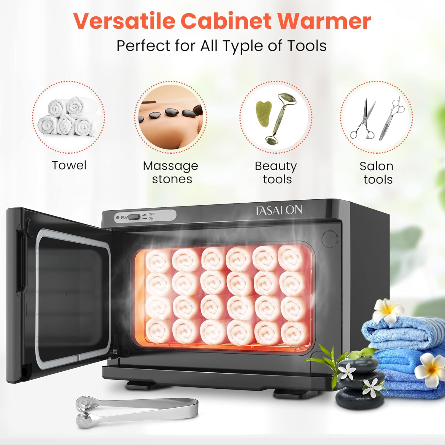 TASALON Hot Towel Warmer Cabinet 8L - Black