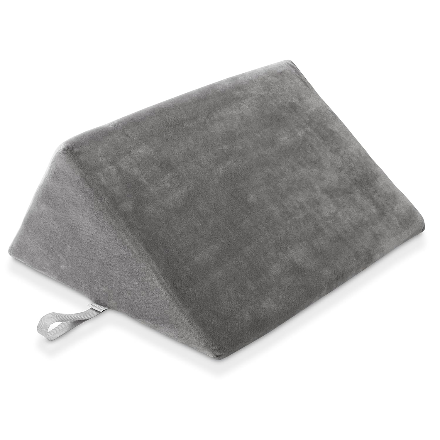 Saloniture Triangle Wedge Massage Table Bolster Pillow - Gray Velour