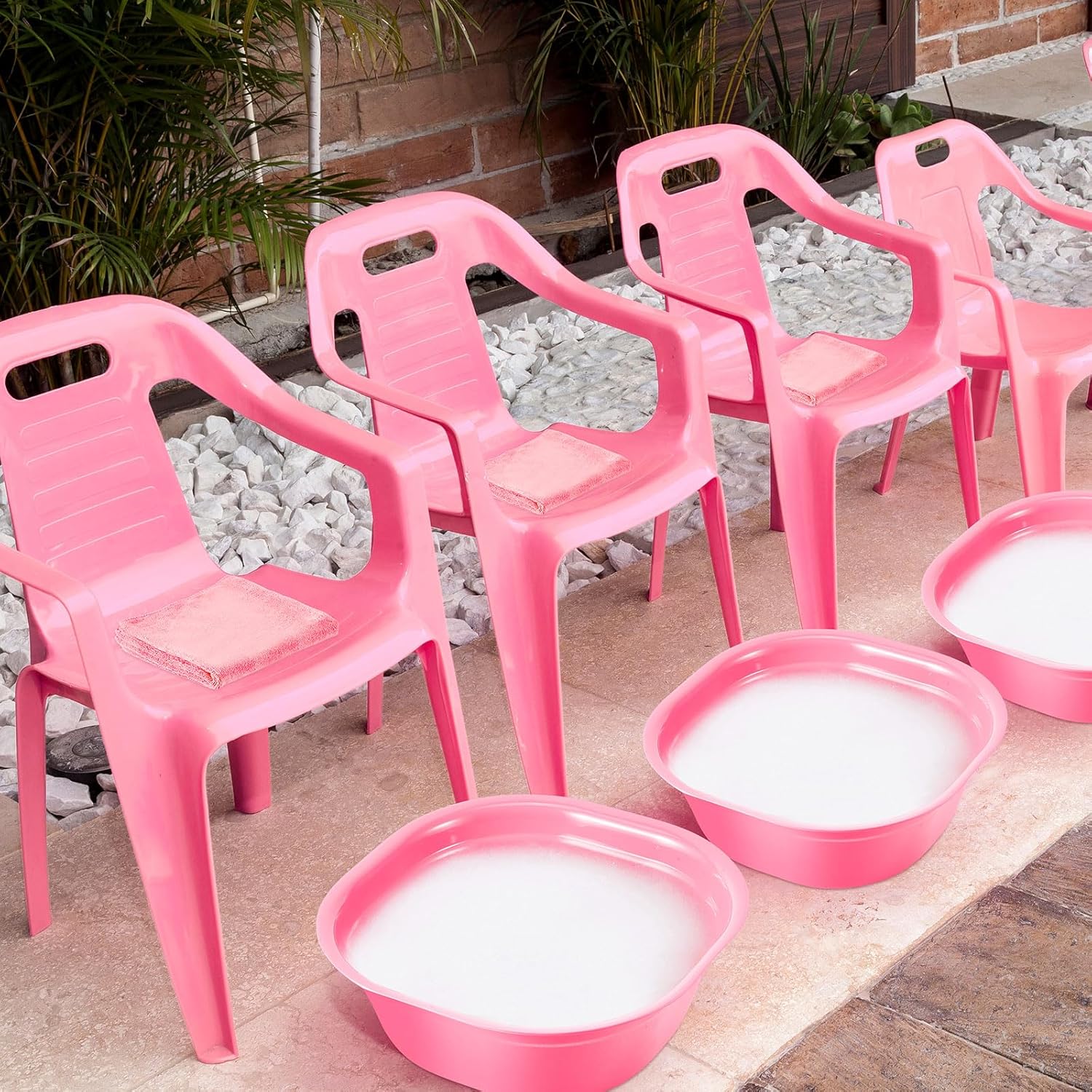 Patelai 6-Piece Kids Foot Spa Kit for Girls Pink