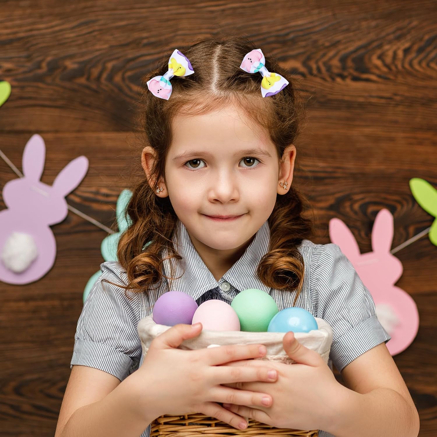 Cassid 4 Pack Easter Bunny Hair Bows 1