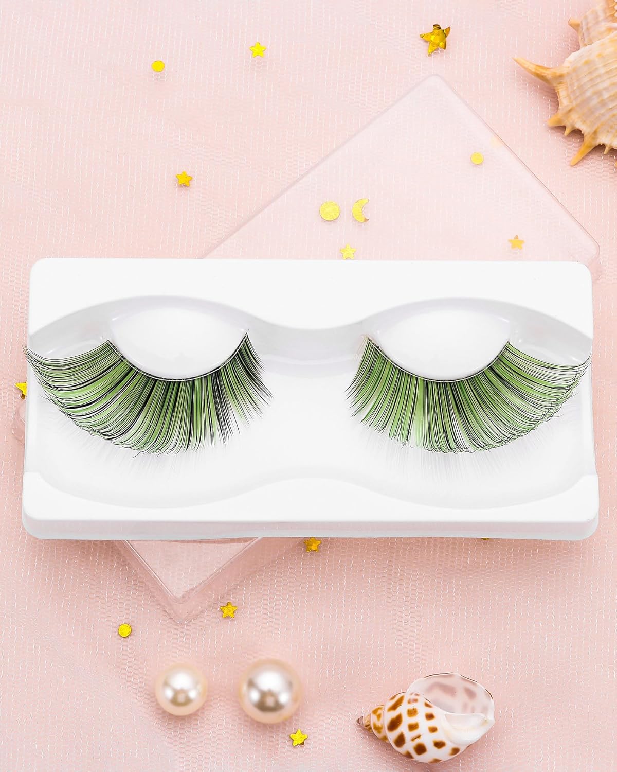 Outopen Green Halloween 22mm False Lashes