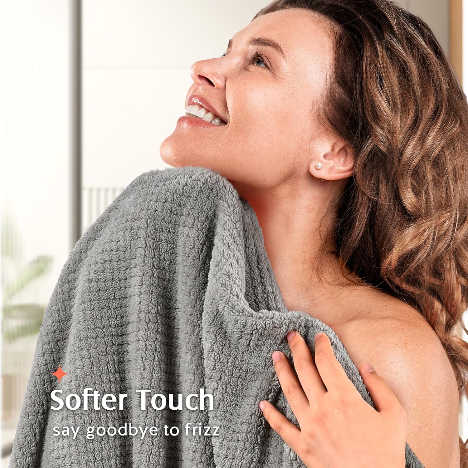 YFONG 2 Pack Thick Microfiber Hair Towel Wrap