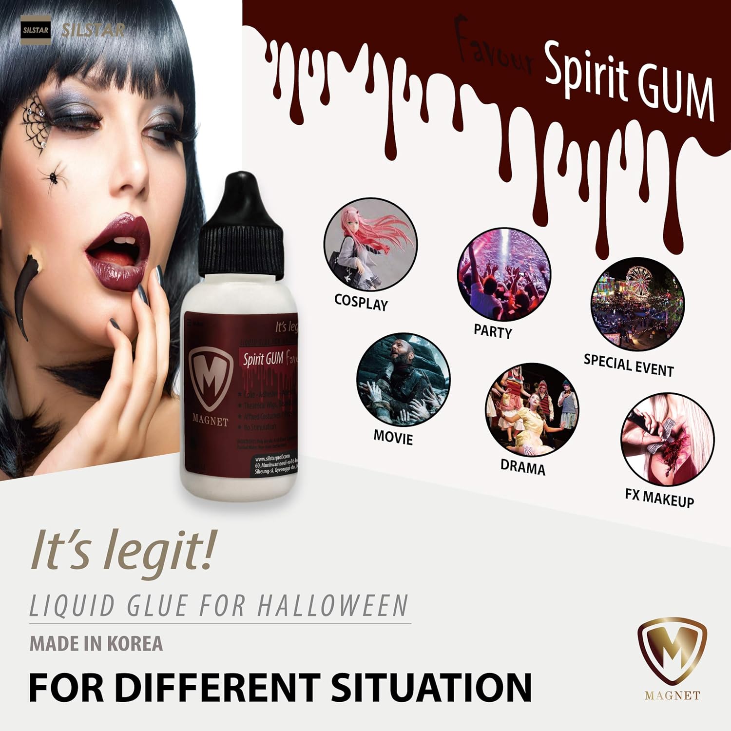M MAGNET Spirit Gum Adhesive 135oz