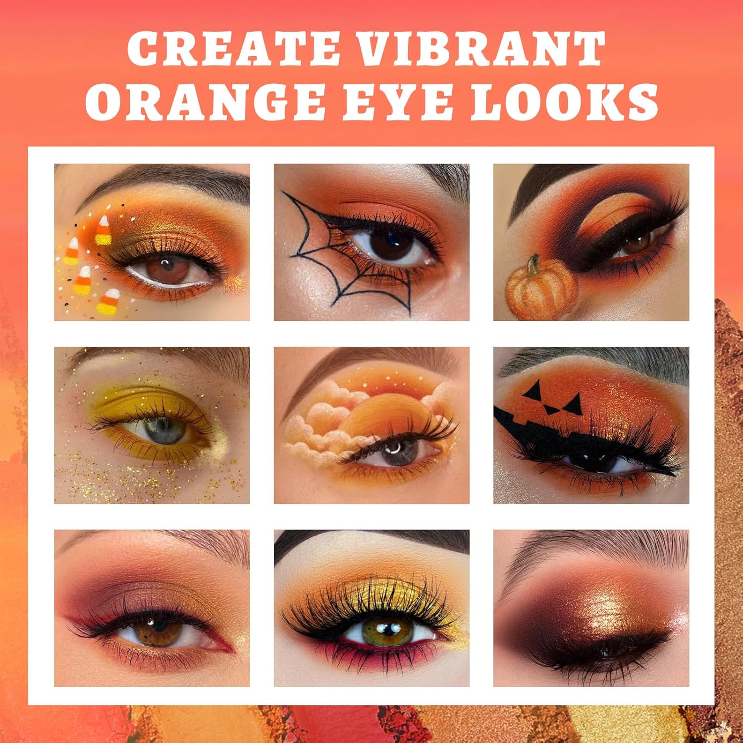 UCANBE Orange Eyeshadow Palette 15 Colors