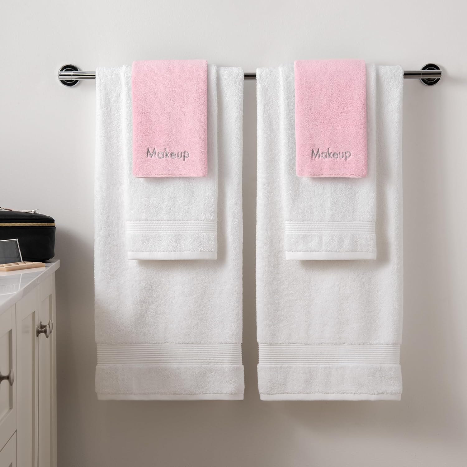 Arkwright Makeup Towels Pack of 6 Pink 13x13in