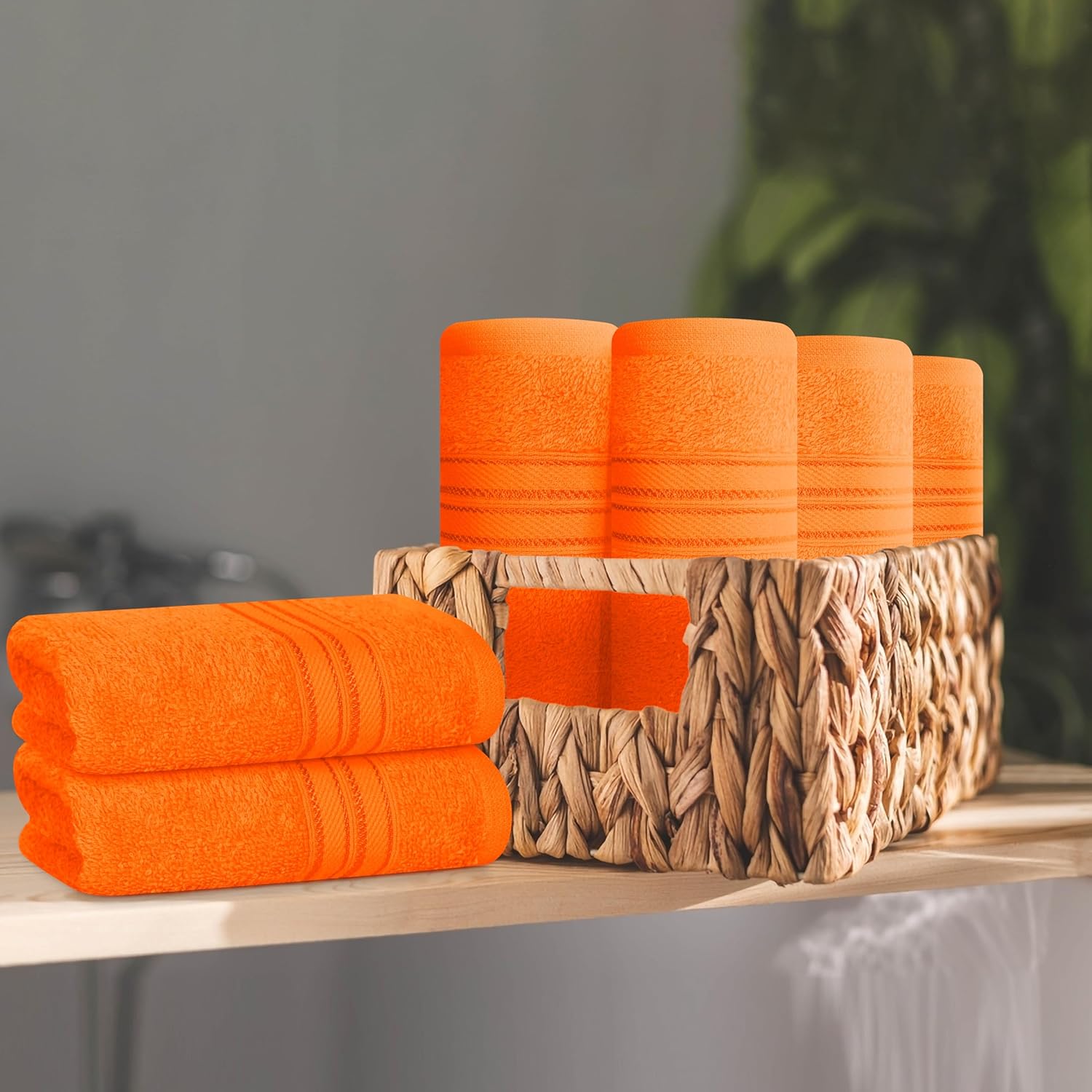 BOUTIQUO Ultra Soft Cotton Washcloths 12-Pack