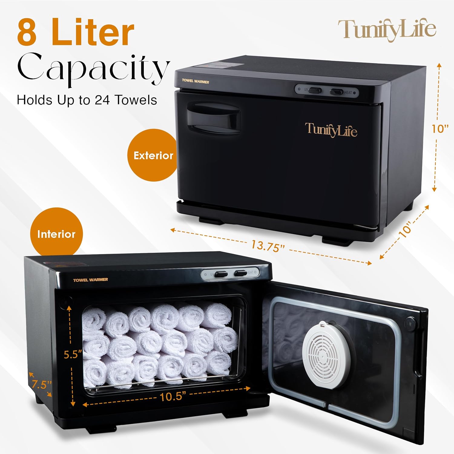Hot Towel Warmer Spa 8L with Aroma Holder