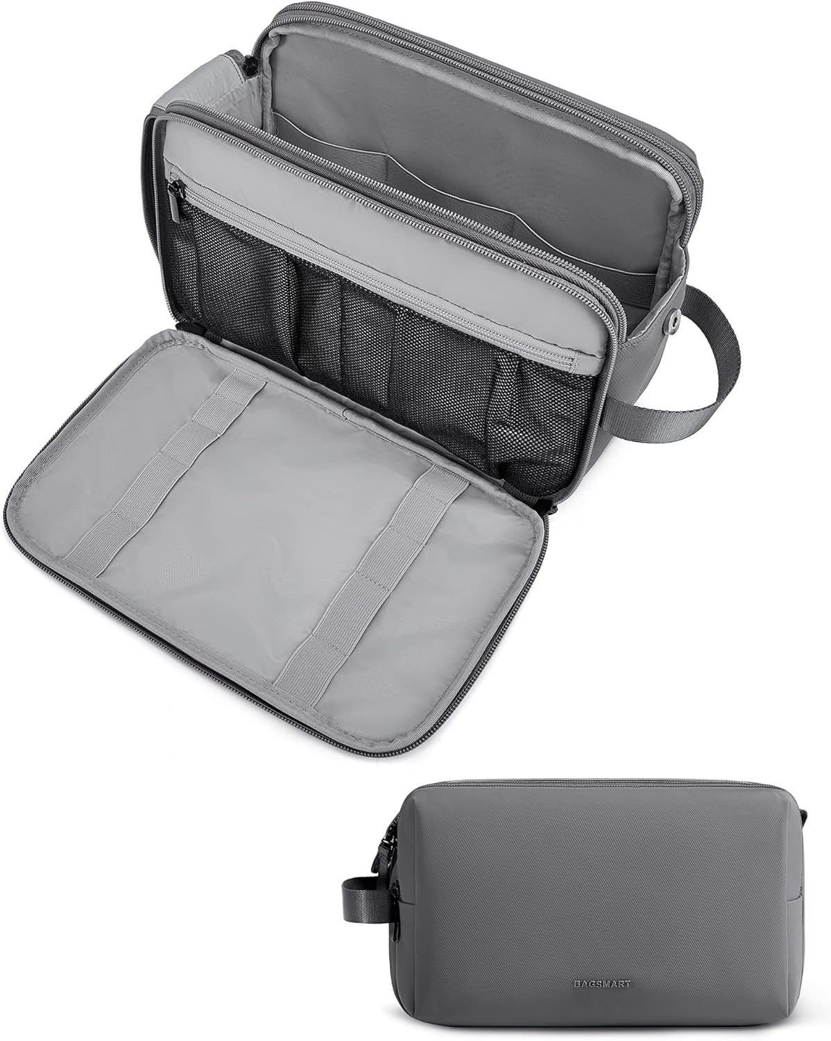 BAGSMART Toiletry Bag for Men - Grey Large