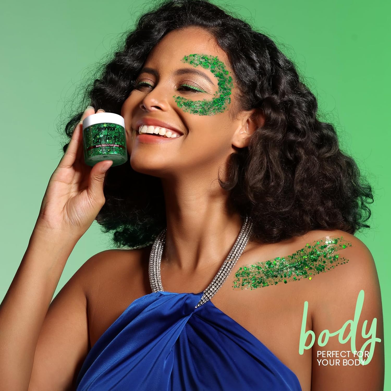 Teenitor Green Body Glitter Gel 80g Holographic