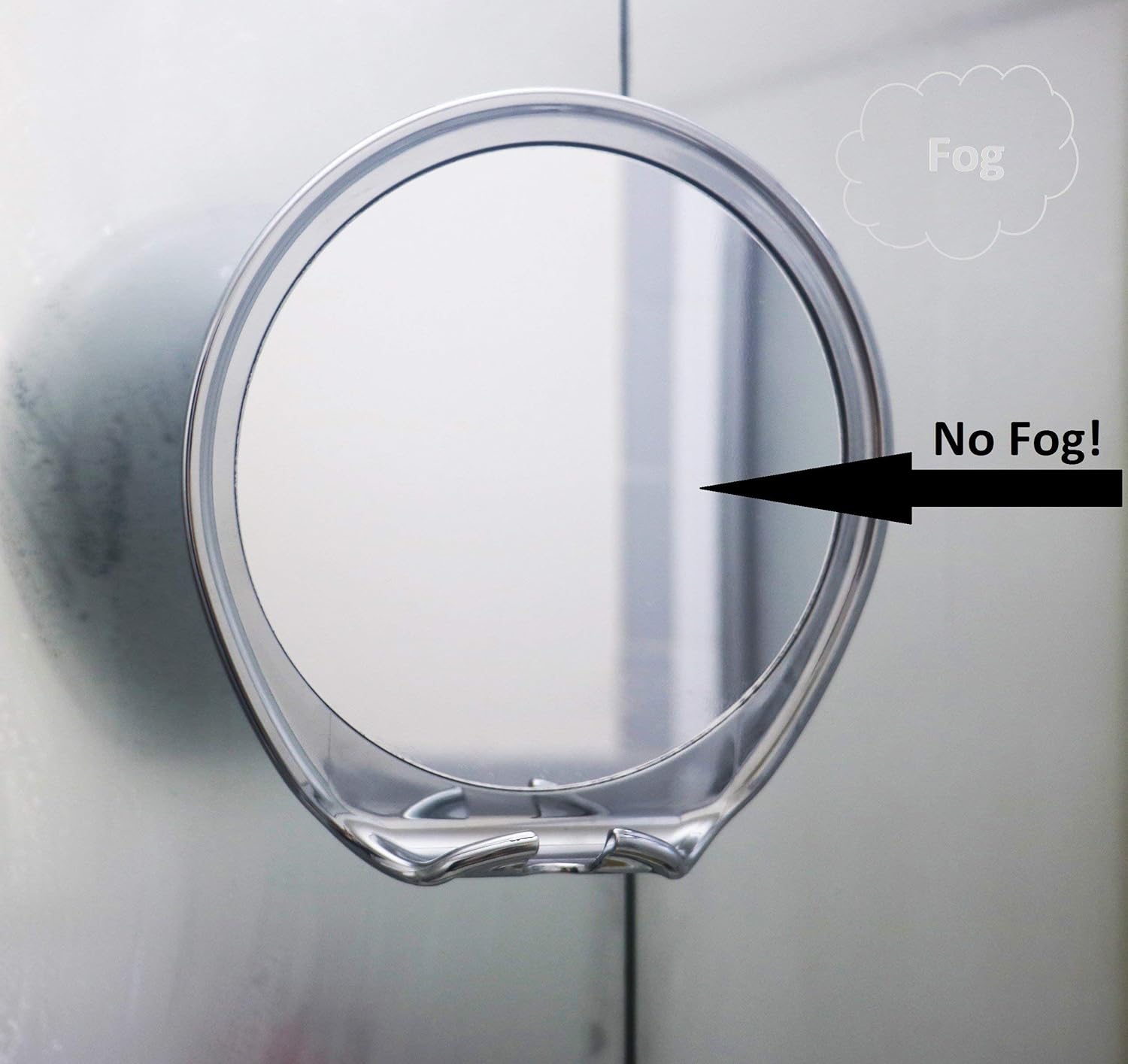 JiBen Fogless Shower Mirror with Suction Cup and Razor Hook