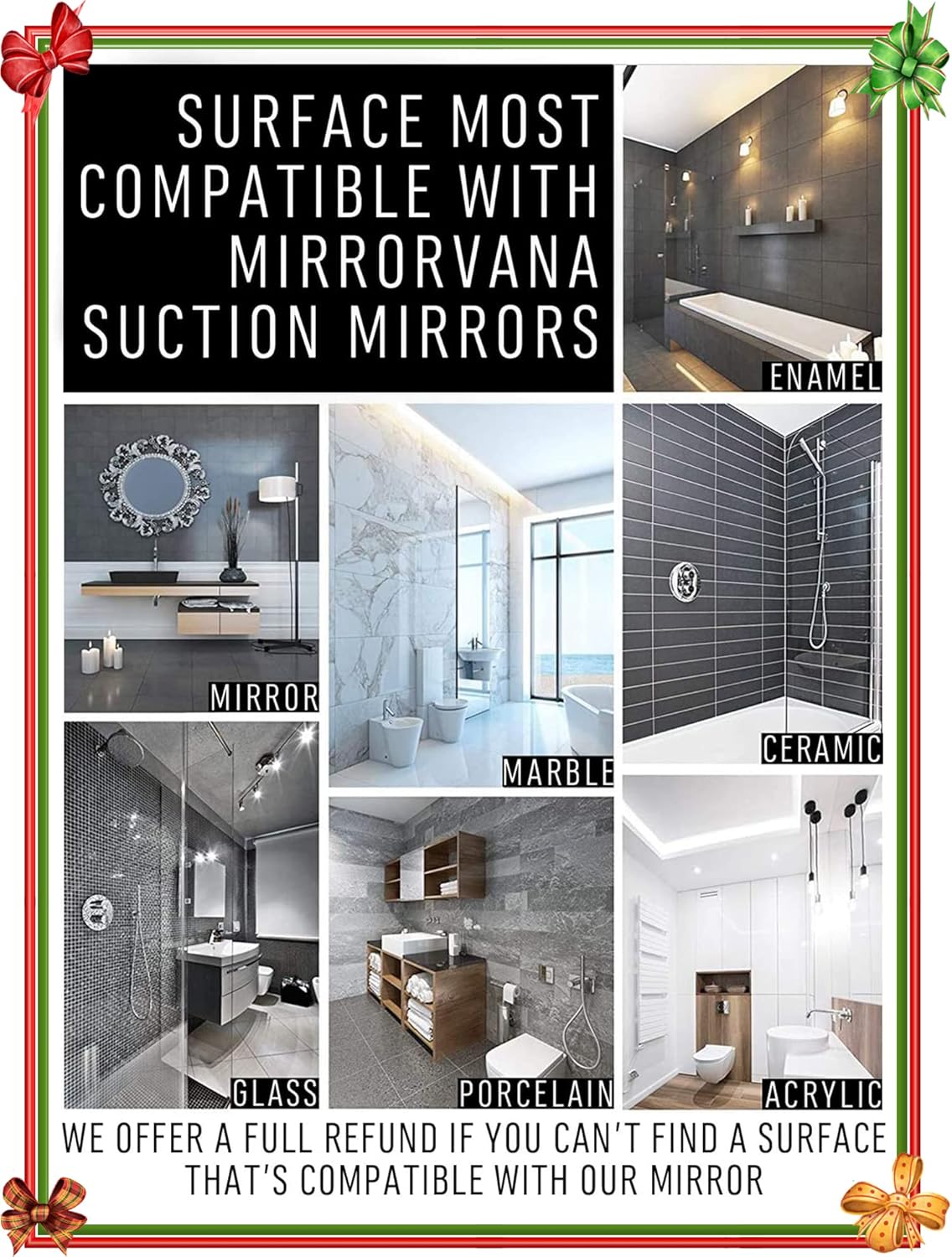 Mirrorvana Flexible Fogless Shower Mirror with Height Adjustment