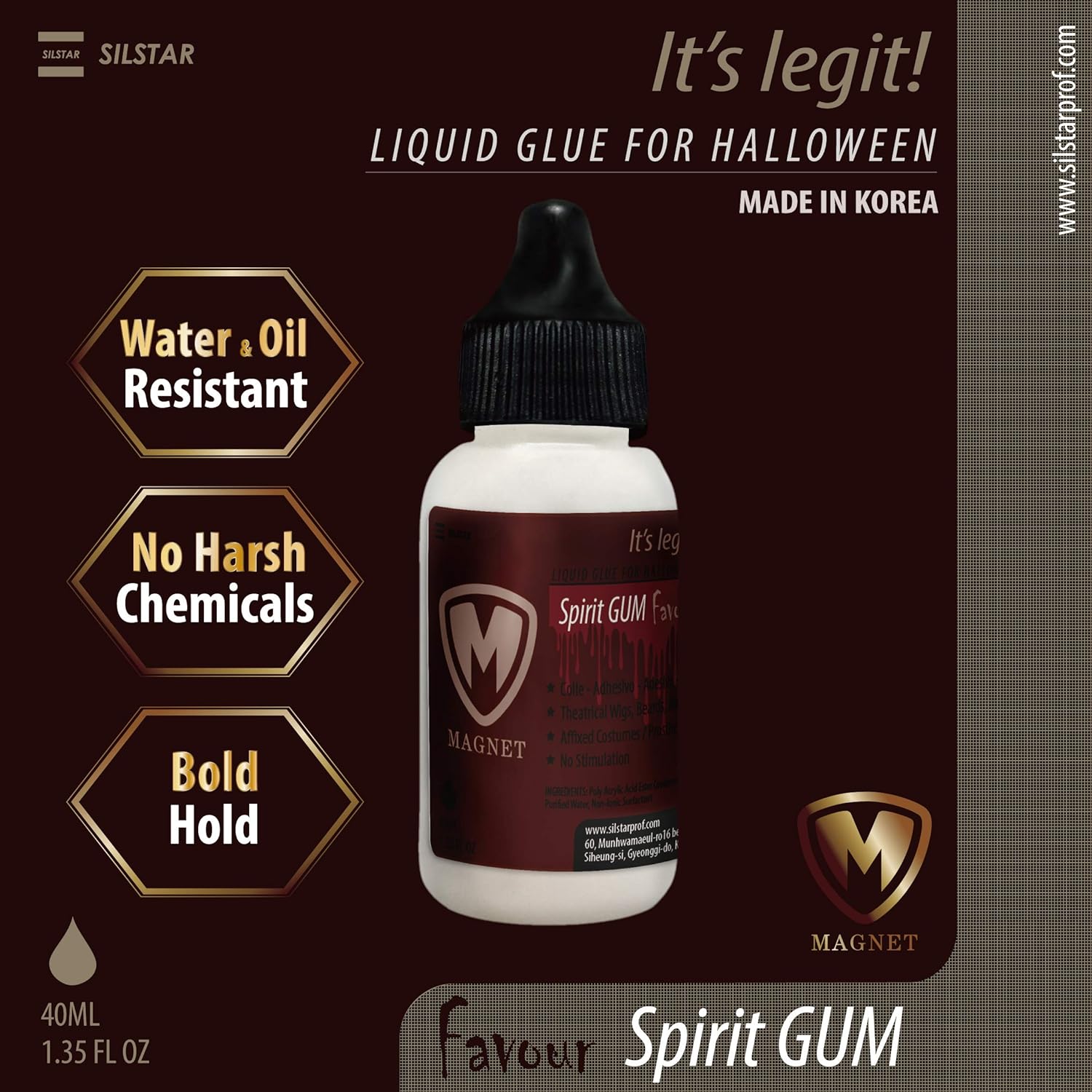 M MAGNET Spirit Gum Adhesive 135oz