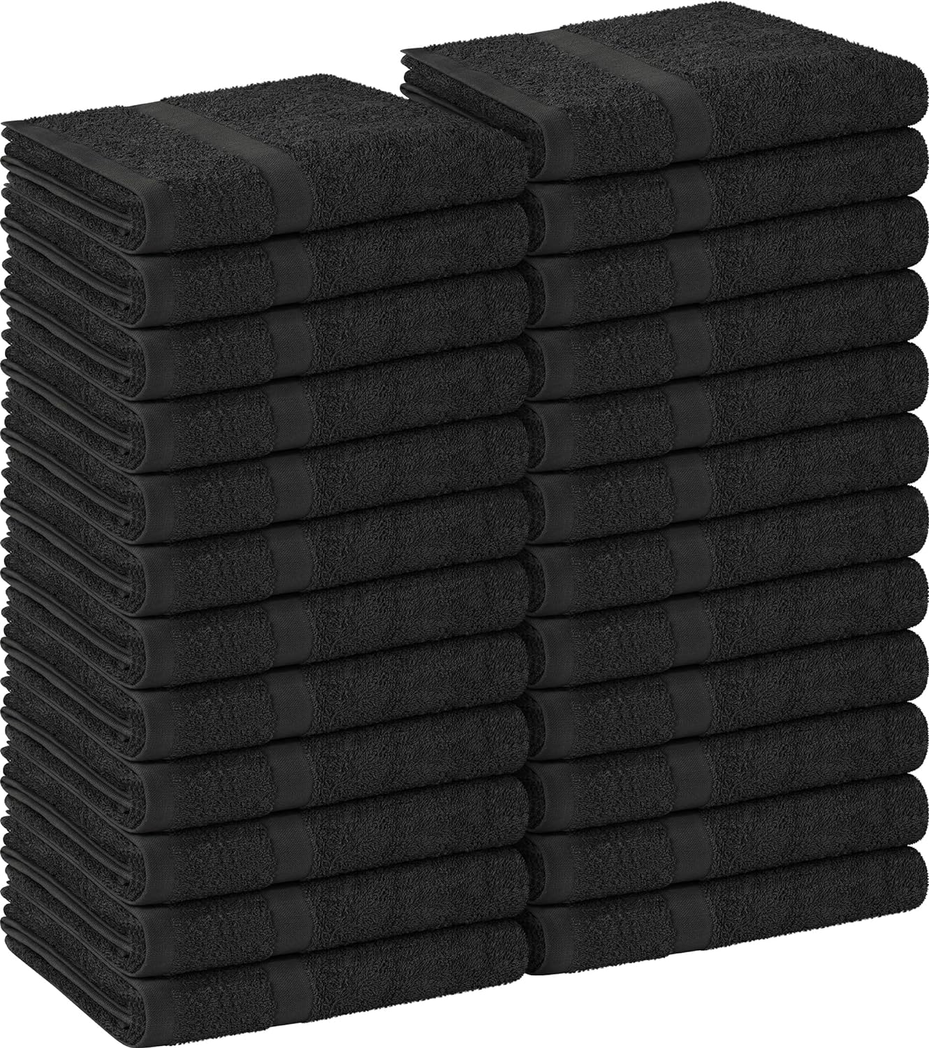 Utopia Towels 24 Pack Cotton Salon Towels 16x27 Inches Black