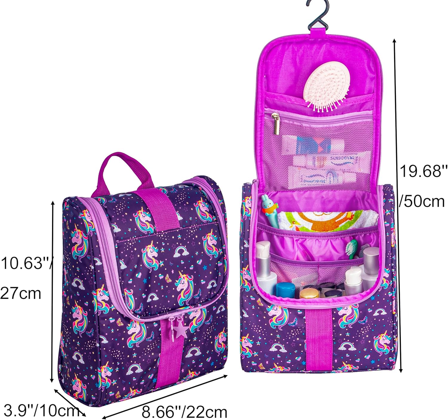 Cute Unicorn Hanging Kids Toiletry Bag 1