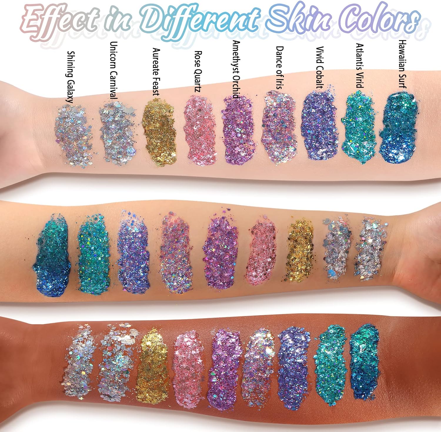 Boko Body Glitter Gel Green 176oz Chameleon Sequins