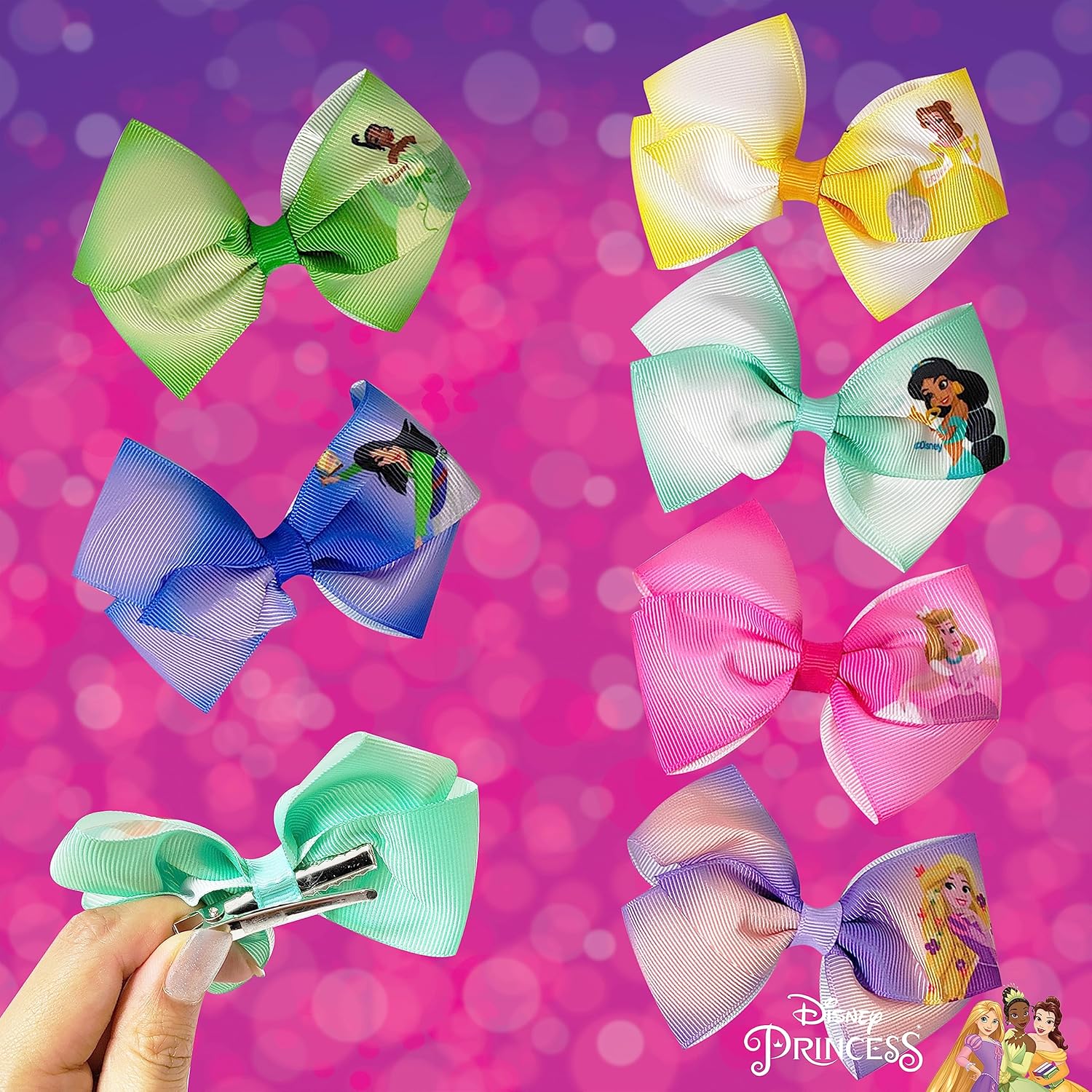 Disney Princess Girls Hair Clips Gift Set 7 Pcs