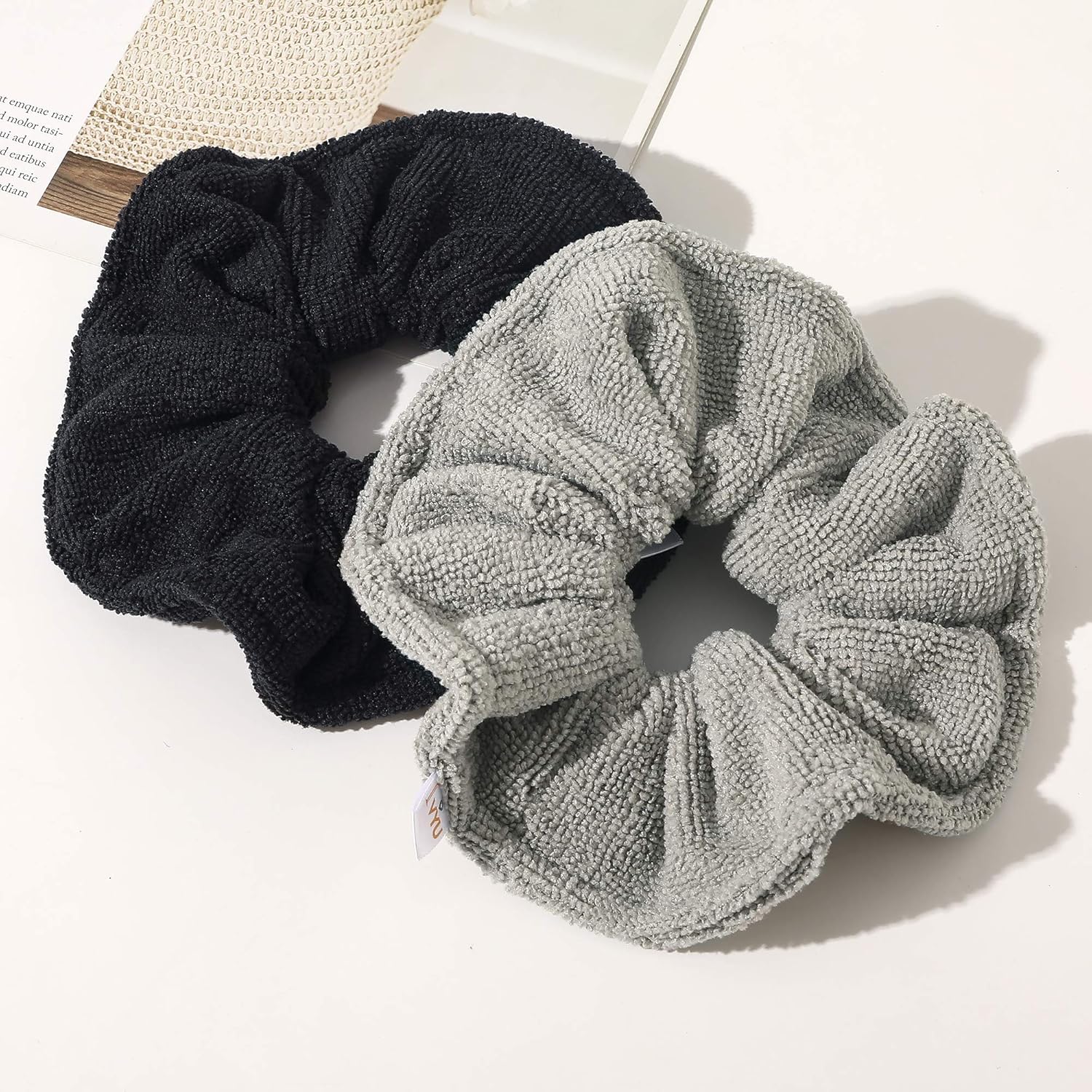 Ivyu Microfiber Hair Drying Scrunchies - 4 Pack Fast Absorbent Towel